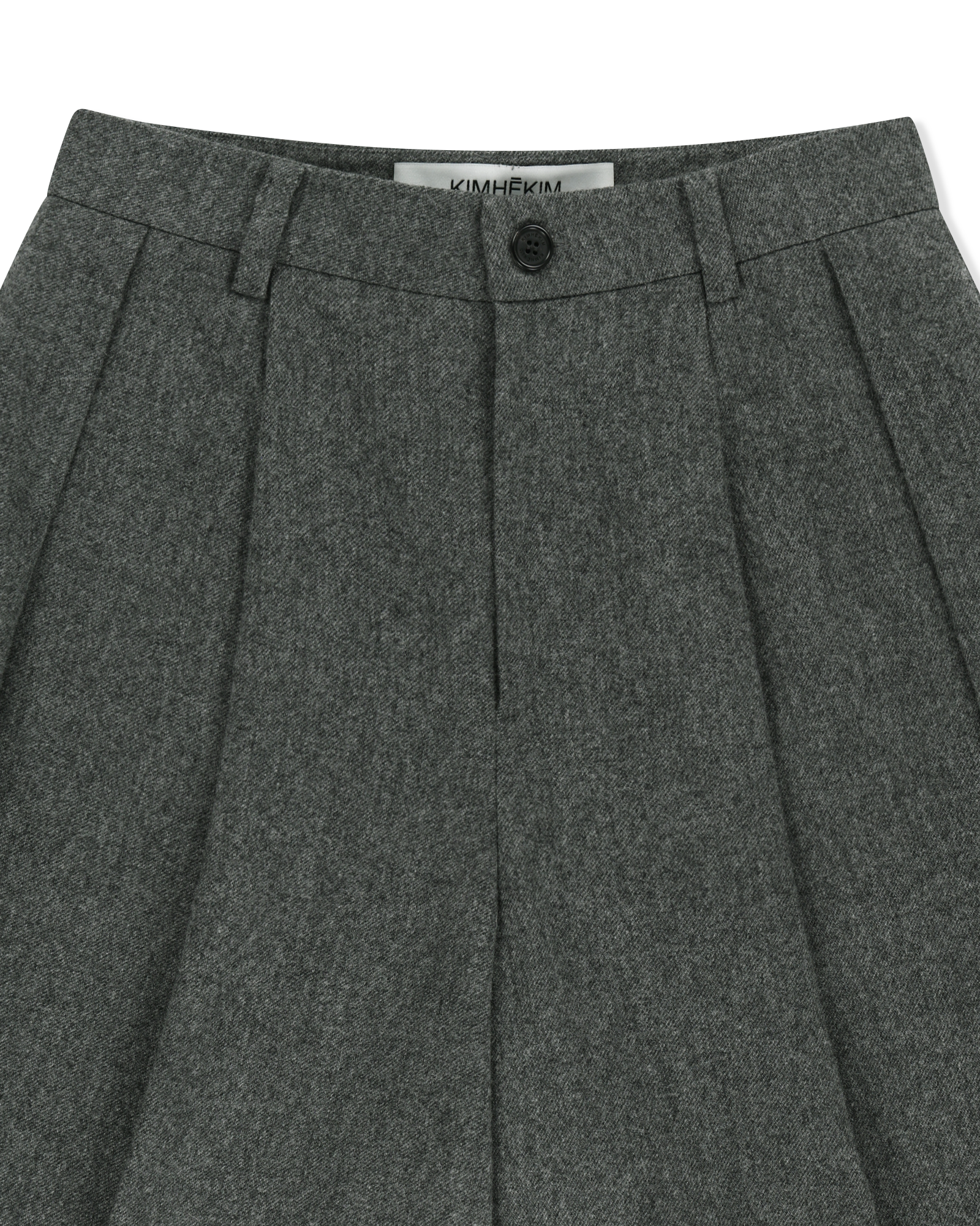 Kimhe Kim - Wool-Blended Alex Bermuda Pants (Charcoal) product image 8 | TRAB K-Fashion Australia