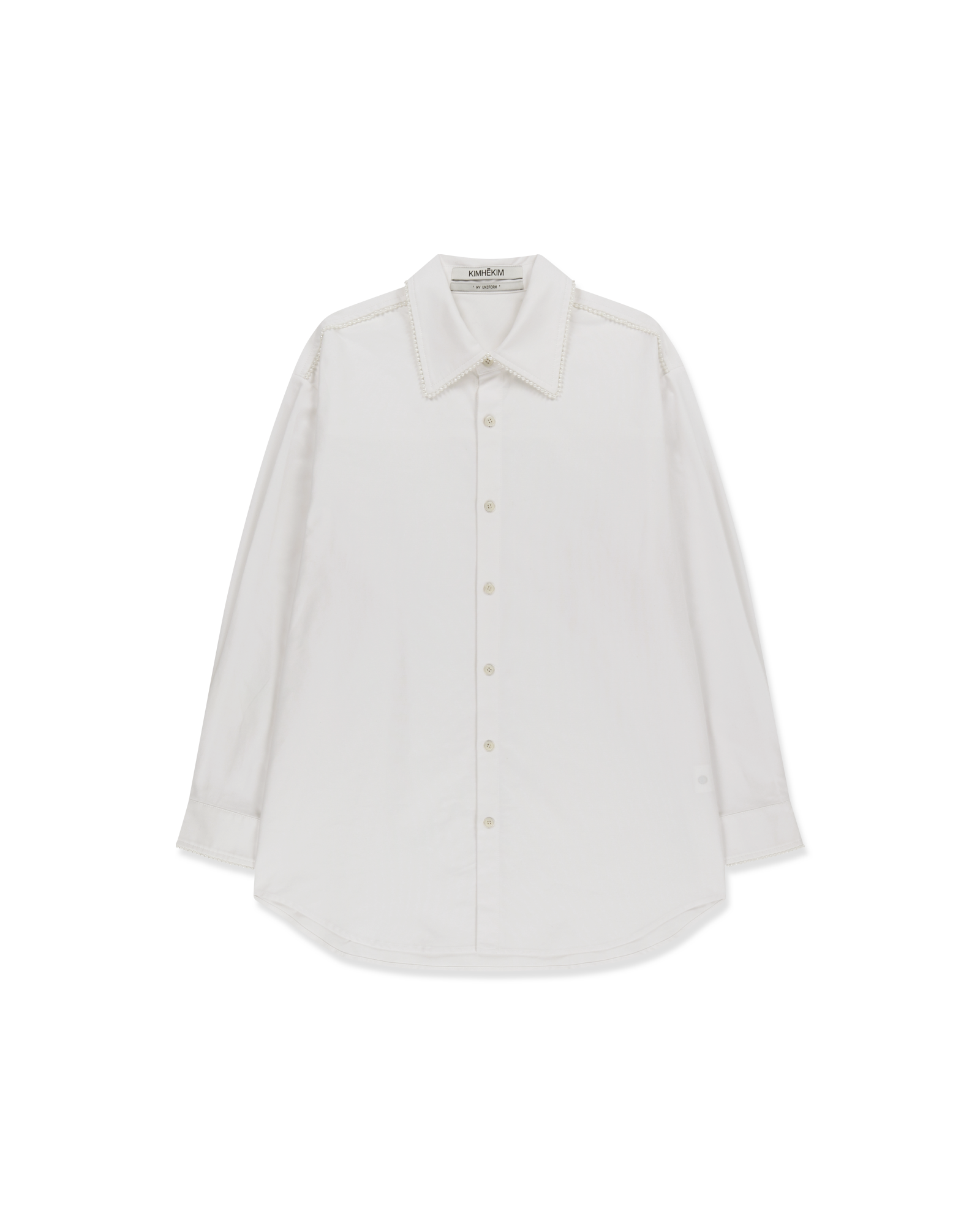 Kimhe Kim - Pearl Trimmed Shirt (White) product image 6 | TRAB K-Fashion Australia