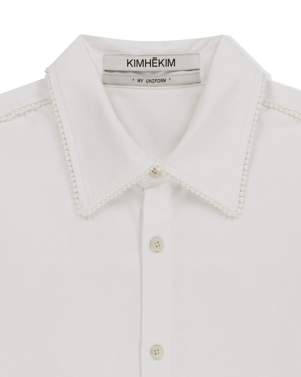 Kimhe Kim - Pearl Trimmed Shirt (White) product image 8 | TRAB K-Fashion Australia