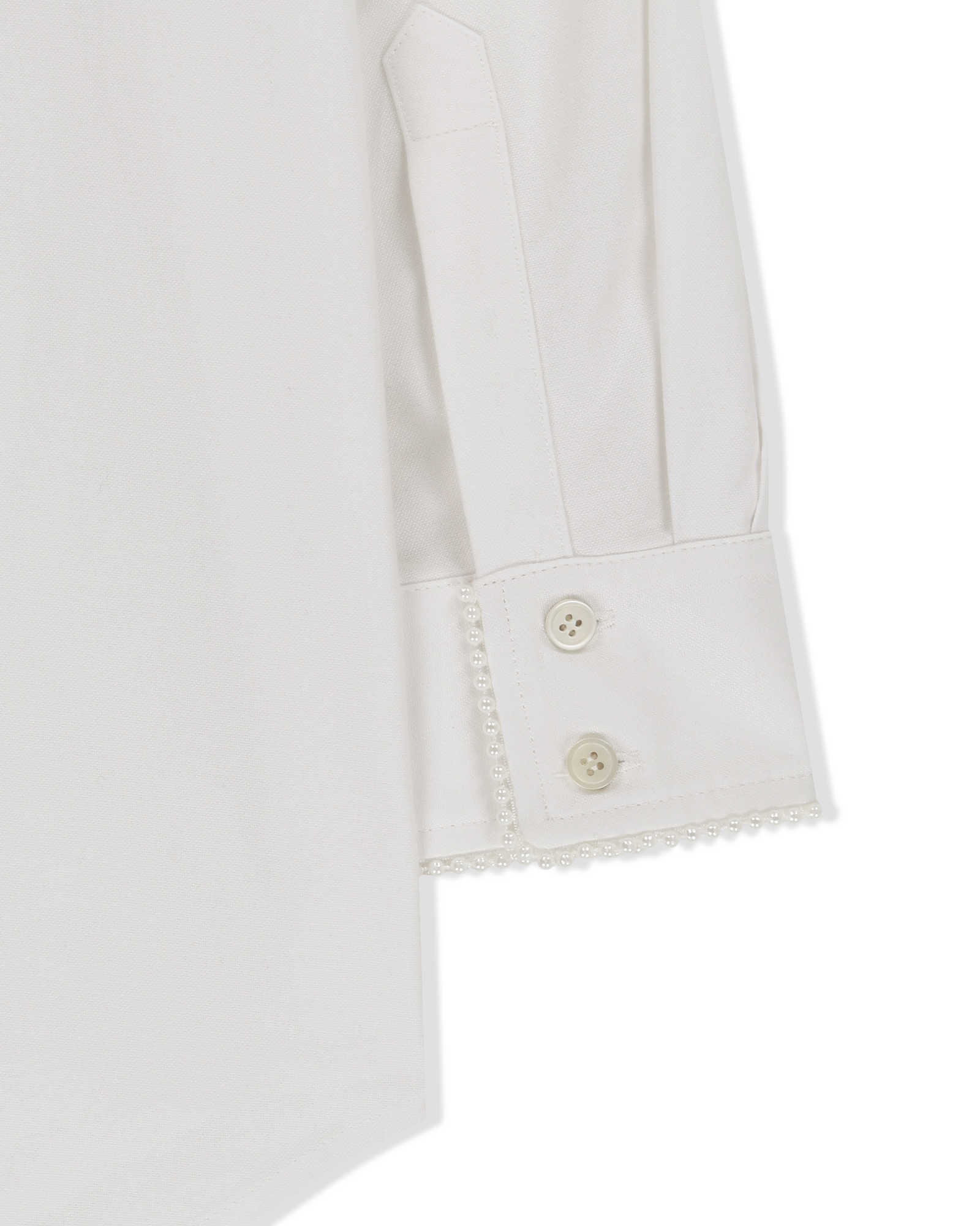 Kimhe Kim - Pearl Trimmed Shirt (White) product image 9 | TRAB K-Fashion Australia