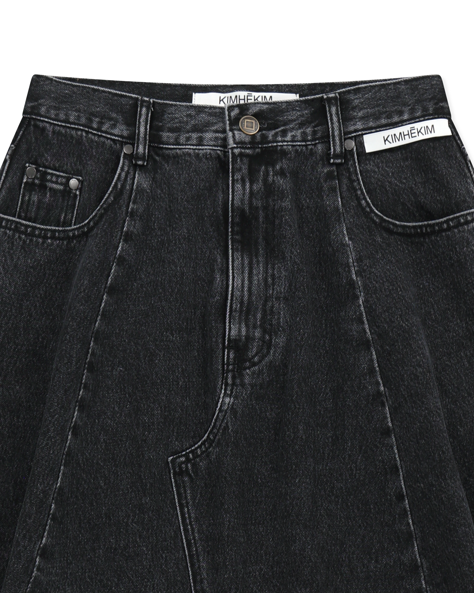 Kimhe Kim - Julia Balloon Denim Skirt (Black) product image 8 | TRAB K-Fashion Australia