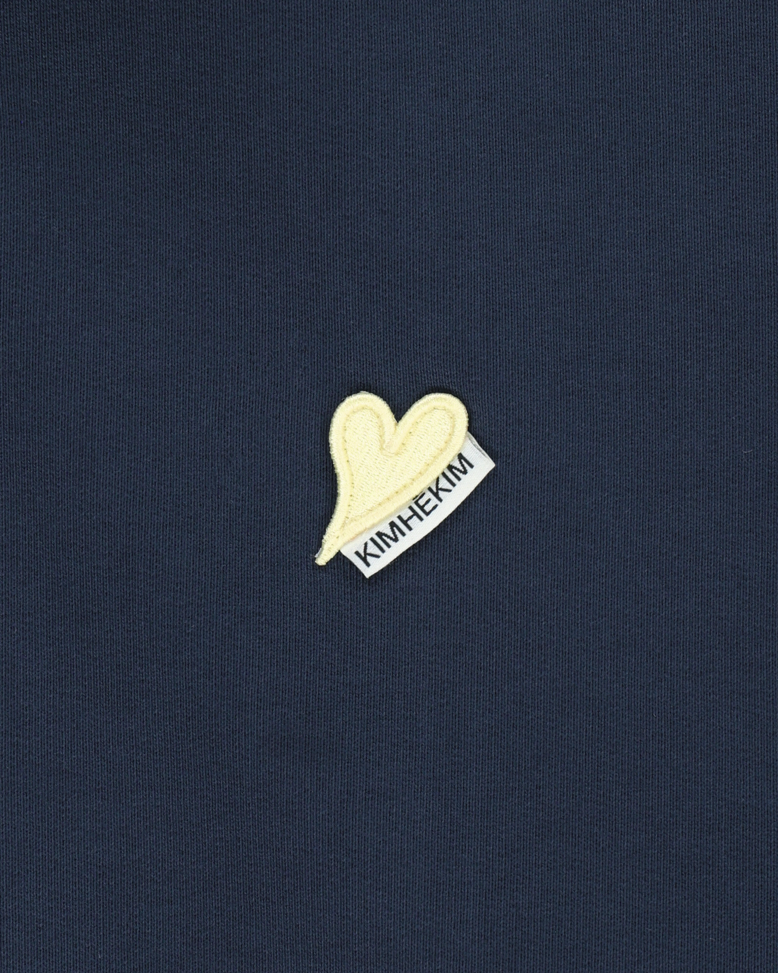 Kimhe Kim - Mini Heart Patch Zip-Up Hoodie (Navy/Yellow) product image 10 | TRAB K-Fashion Australia