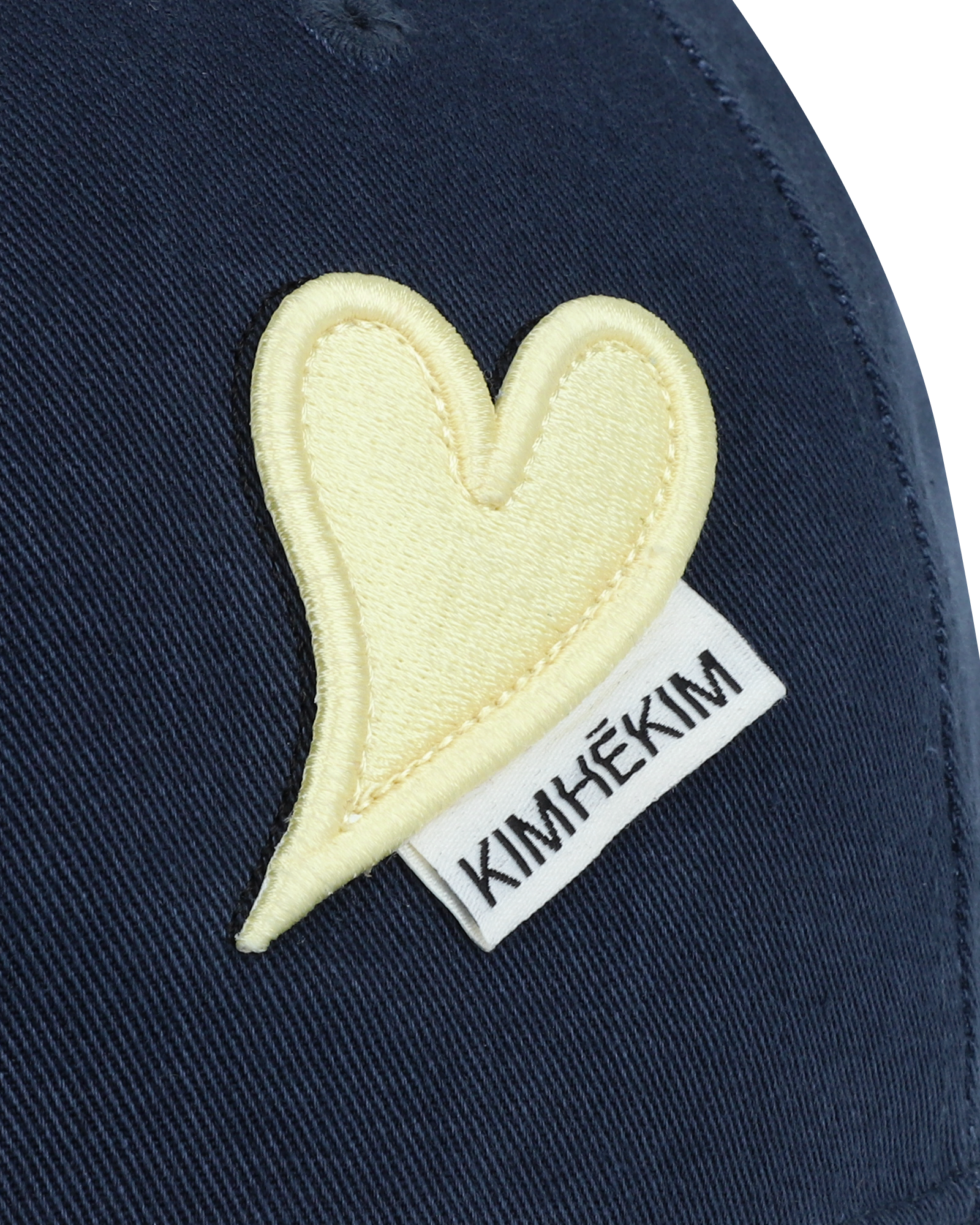 Kimhe Kim - Heart Patch Ball Cap (Navy/Yellow) product image 7 | TRAB K-Fashion Australia