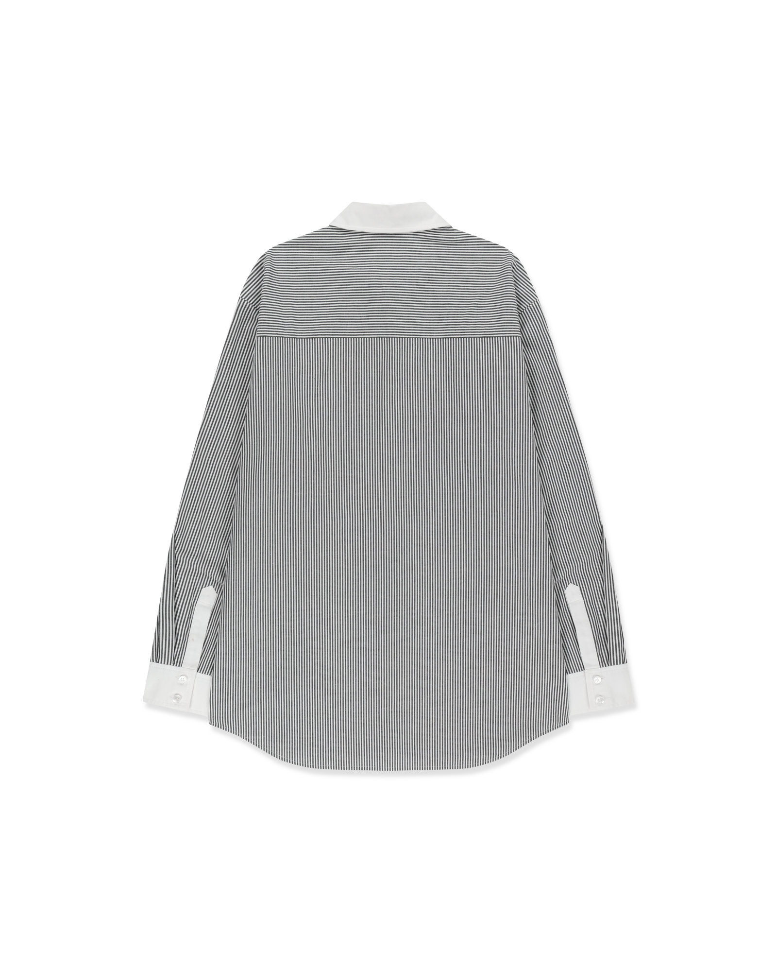 Kimhe Kim - Mini Heart Patch Double Pockets Shirt (Black/White) product image 5 | TRAB K-Fashion Australia