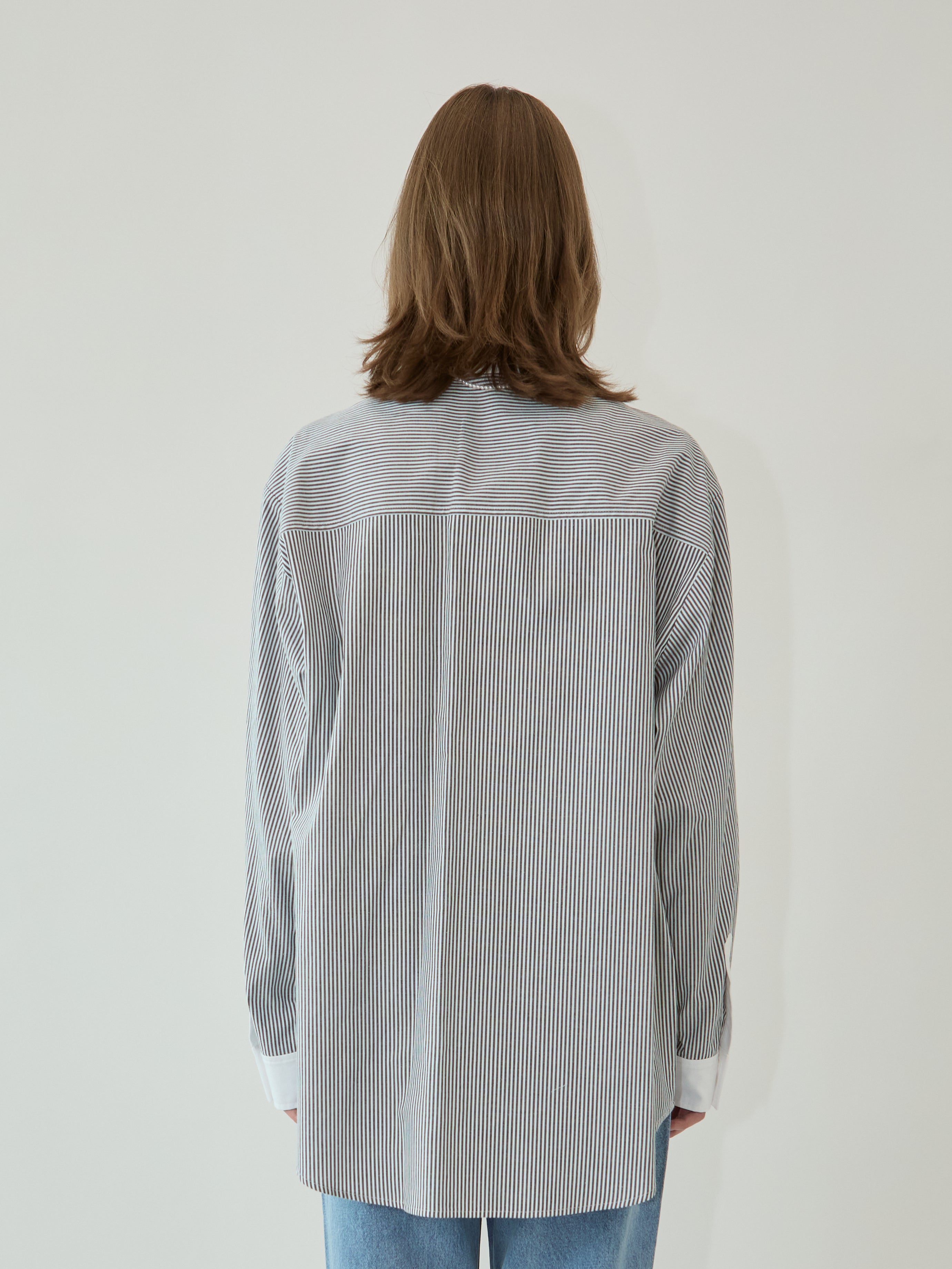 Kimhe Kim - Mini Heart Patch Double Pockets Shirt (Black/White) product image 3 | TRAB K-Fashion Australia