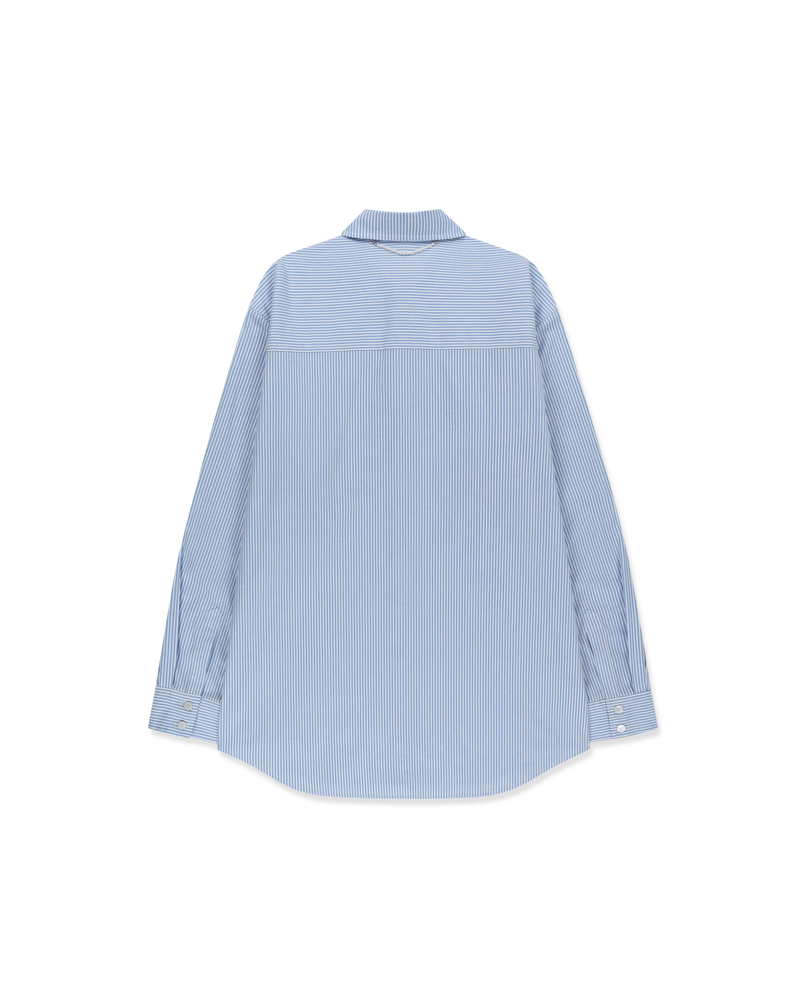 Kimhe Kim - Mini Heart Patch Double Pockets Shirt (Sky Blue/Pink) product image 5 | TRAB K-Fashion Australia