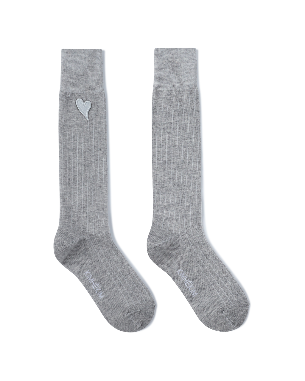 Kimhe Kim - Mini Heart Patch Socks (Grey) product image 1 | TRAB K-Fashion Australia