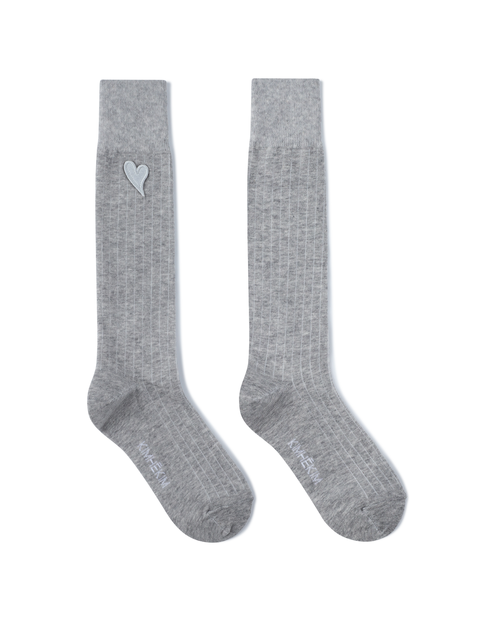 Kimhe Kim - Mini Heart Patch Socks (Grey) product image 1 | TRAB K-Fashion Australia