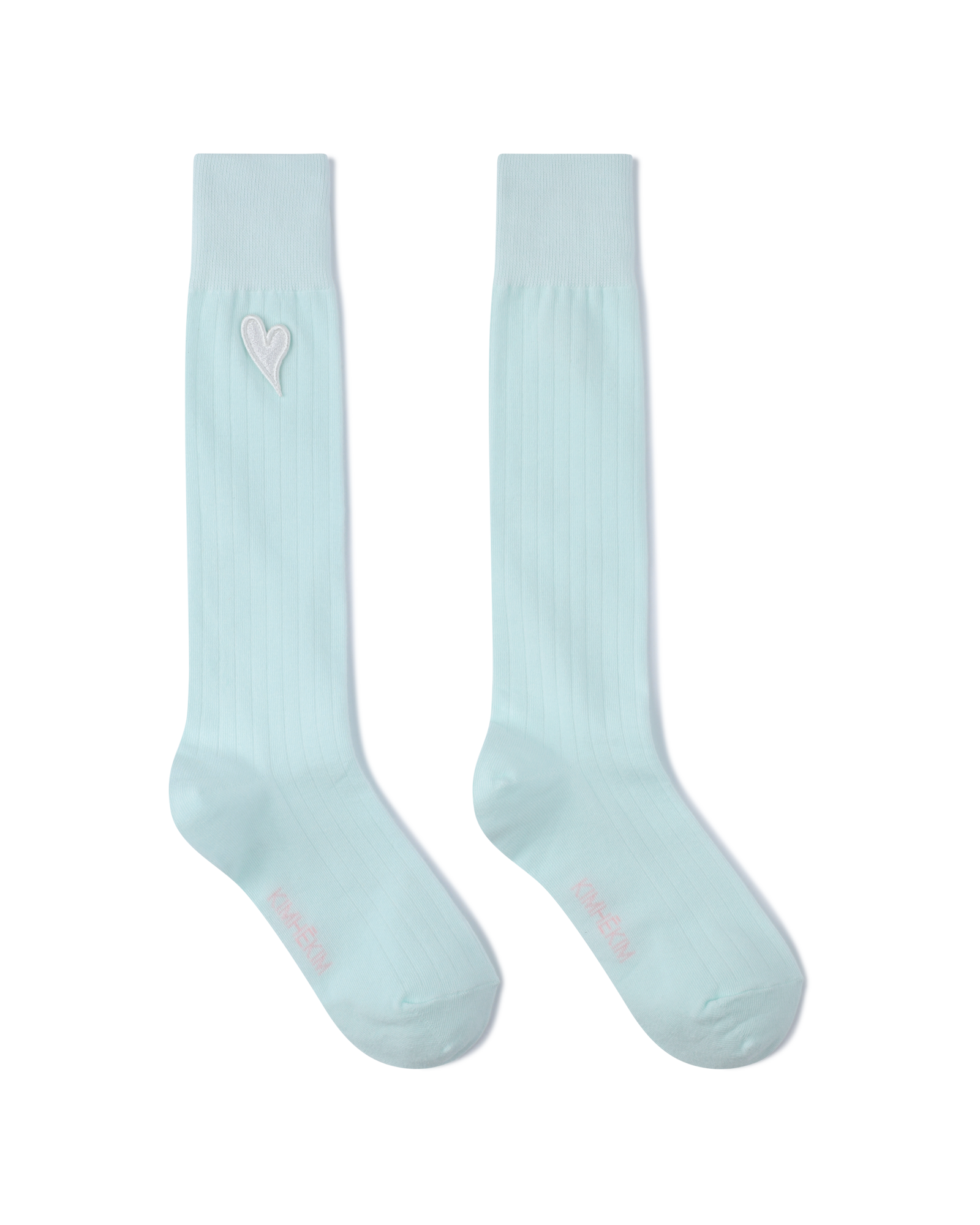 Kimhe Kim - Mini Heart Patch Socks (Mint/White) product image 1 | TRAB K-Fashion Australia