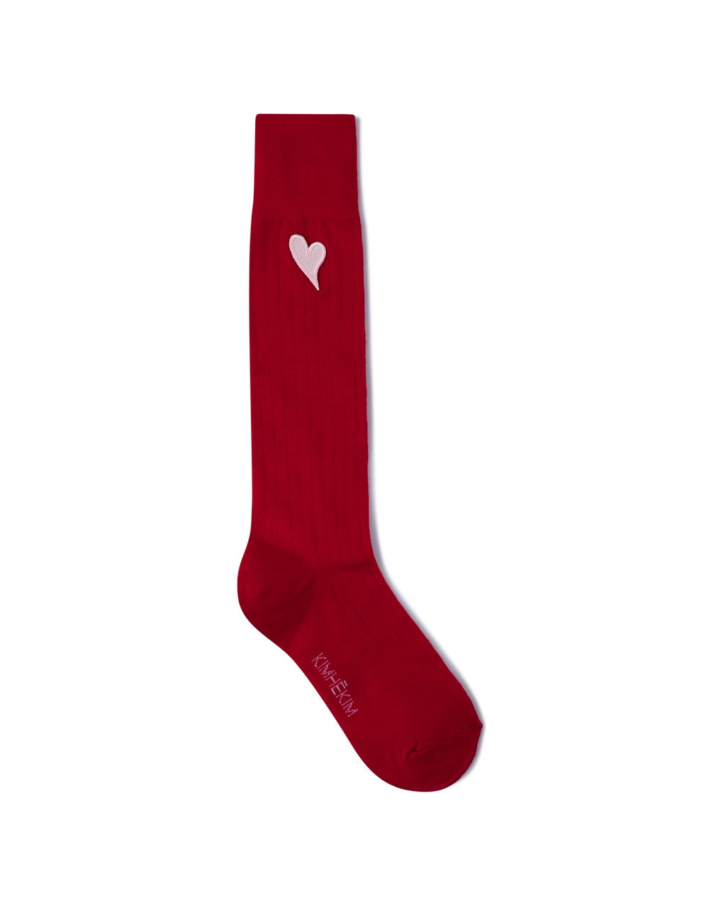 Kimhe Kim - Mini Heart Patch Socks (Red/ Pink) product image 2 | TRAB K-Fashion Australia