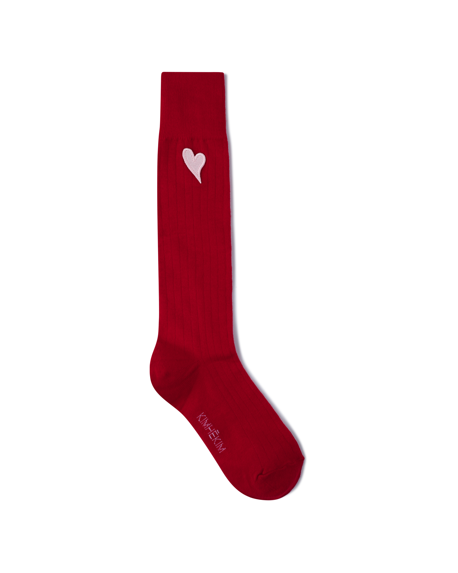Kimhe Kim - Mini Heart Patch Socks (Red/ Pink) product image 2 | TRAB K-Fashion Australia
