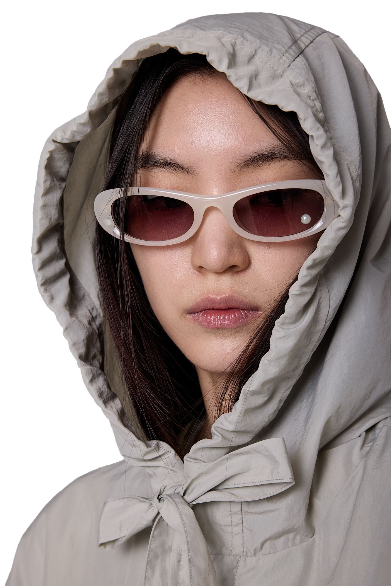 Kimhe Kim - Pearl Point Sunglasses (White) product image 1 | TRAB K-Fashion Australia