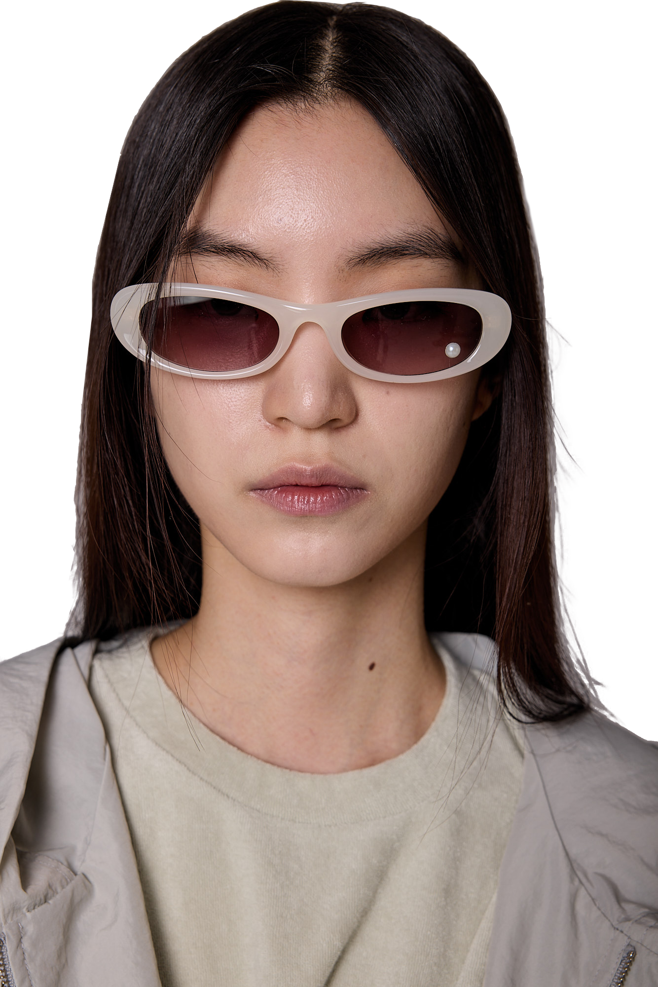 Kimhe Kim - Pearl Point Sunglasses (White) product image 7 | TRAB K-Fashion Australia