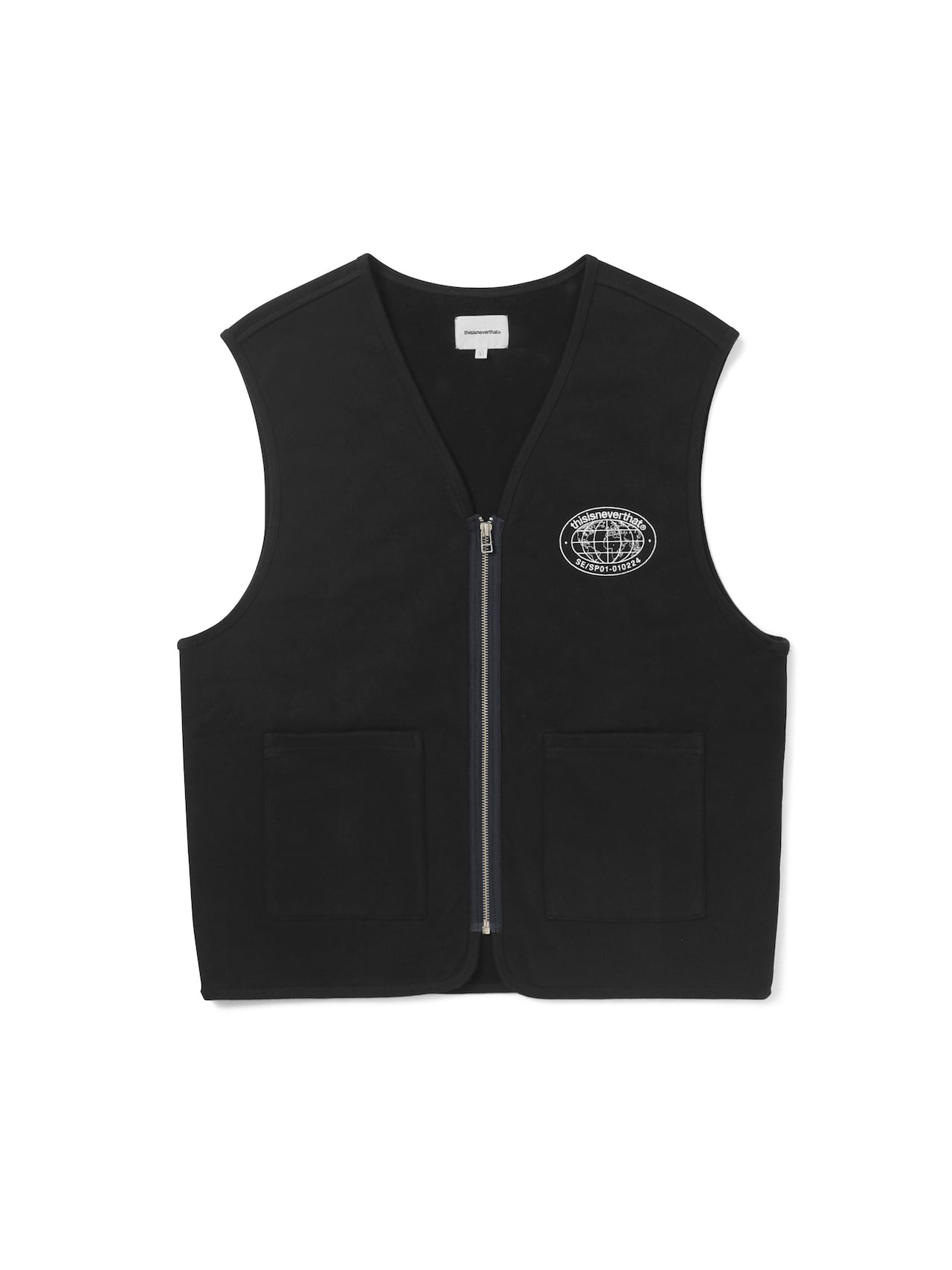 thisisneverthat - Zip Sweat Vest (Black) product image 1 | TRAB K-Fashion Australia