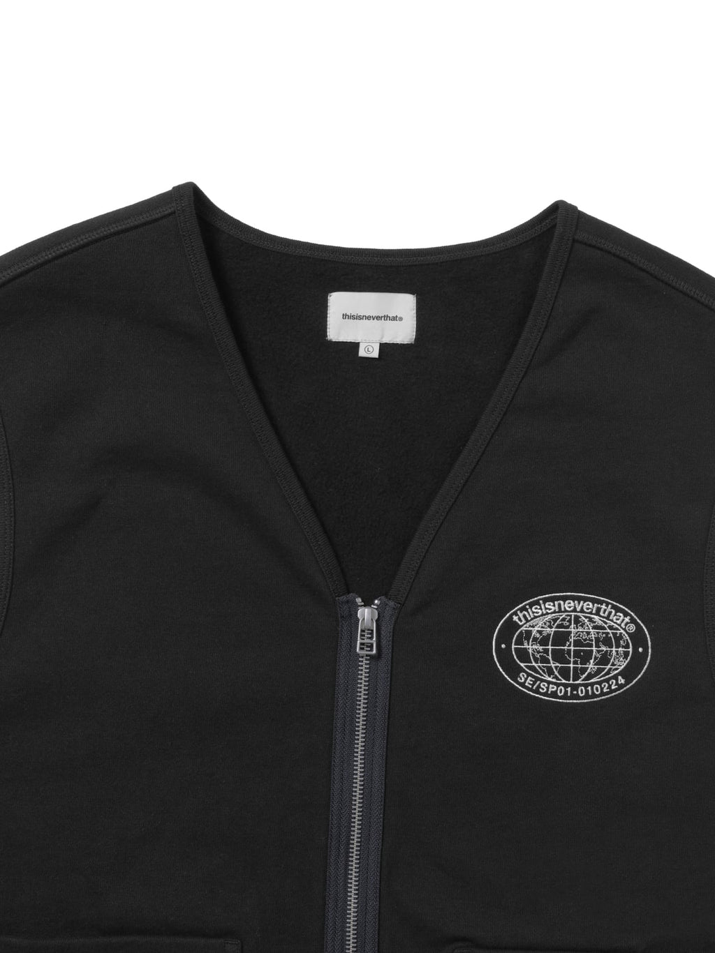 thisisneverthat - Zip Sweat Vest (Black) product image 2 | TRAB K-Fashion Australia