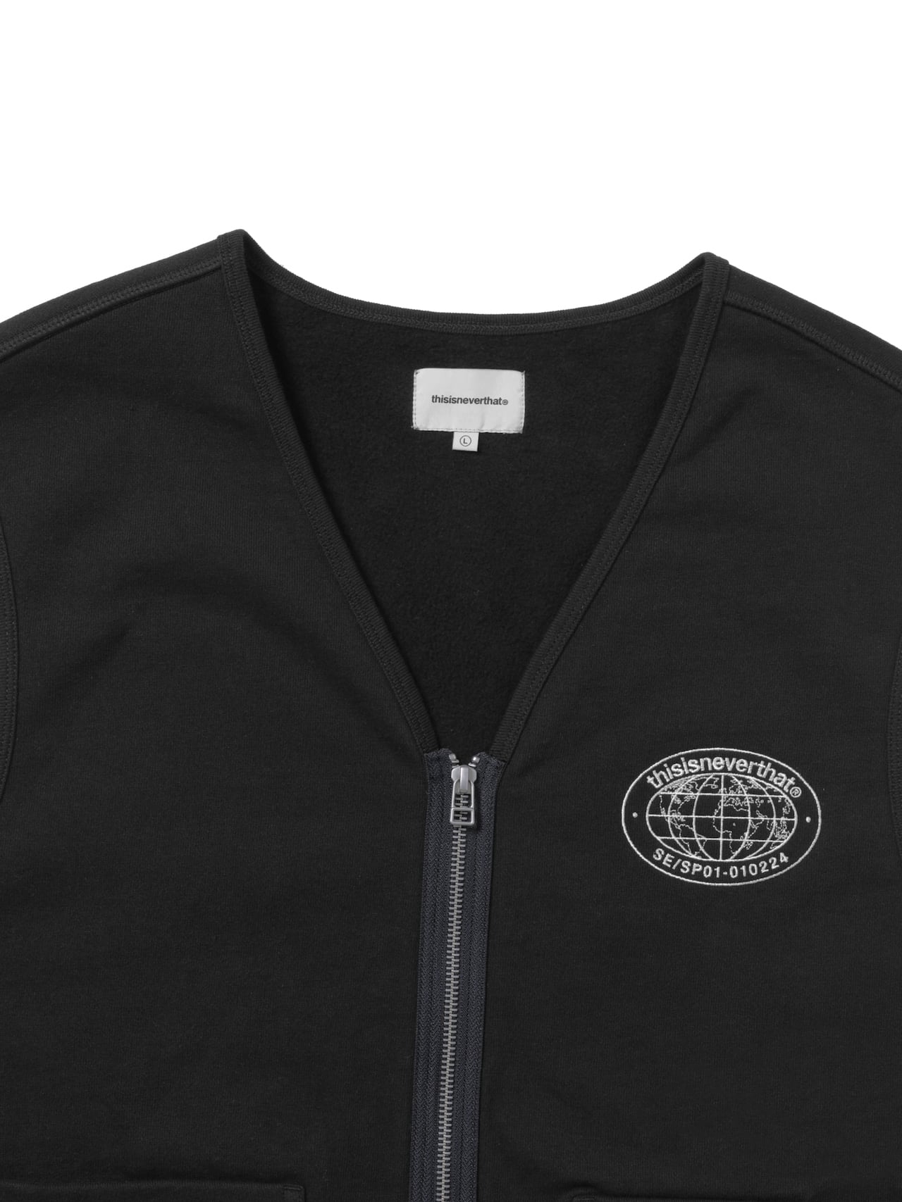 thisisneverthat - Zip Sweat Vest (Black) product image 2 | TRAB K-Fashion Australia