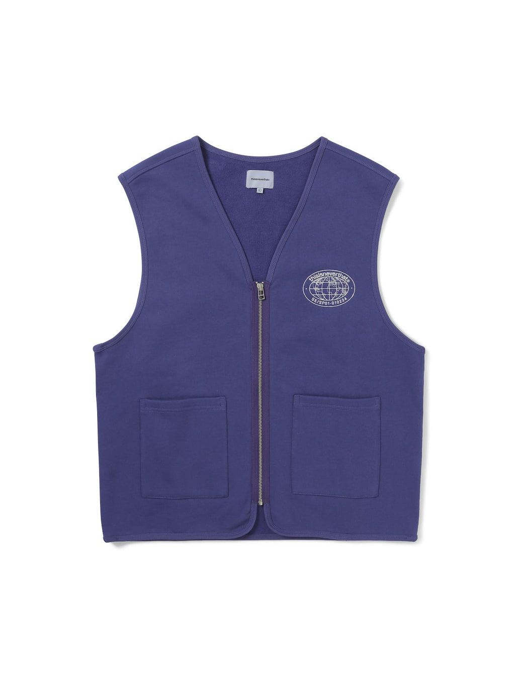 thisisneverthat - Zip Sweat Vest Purple (Blue) product image 1 | TRAB K-Fashion Australia