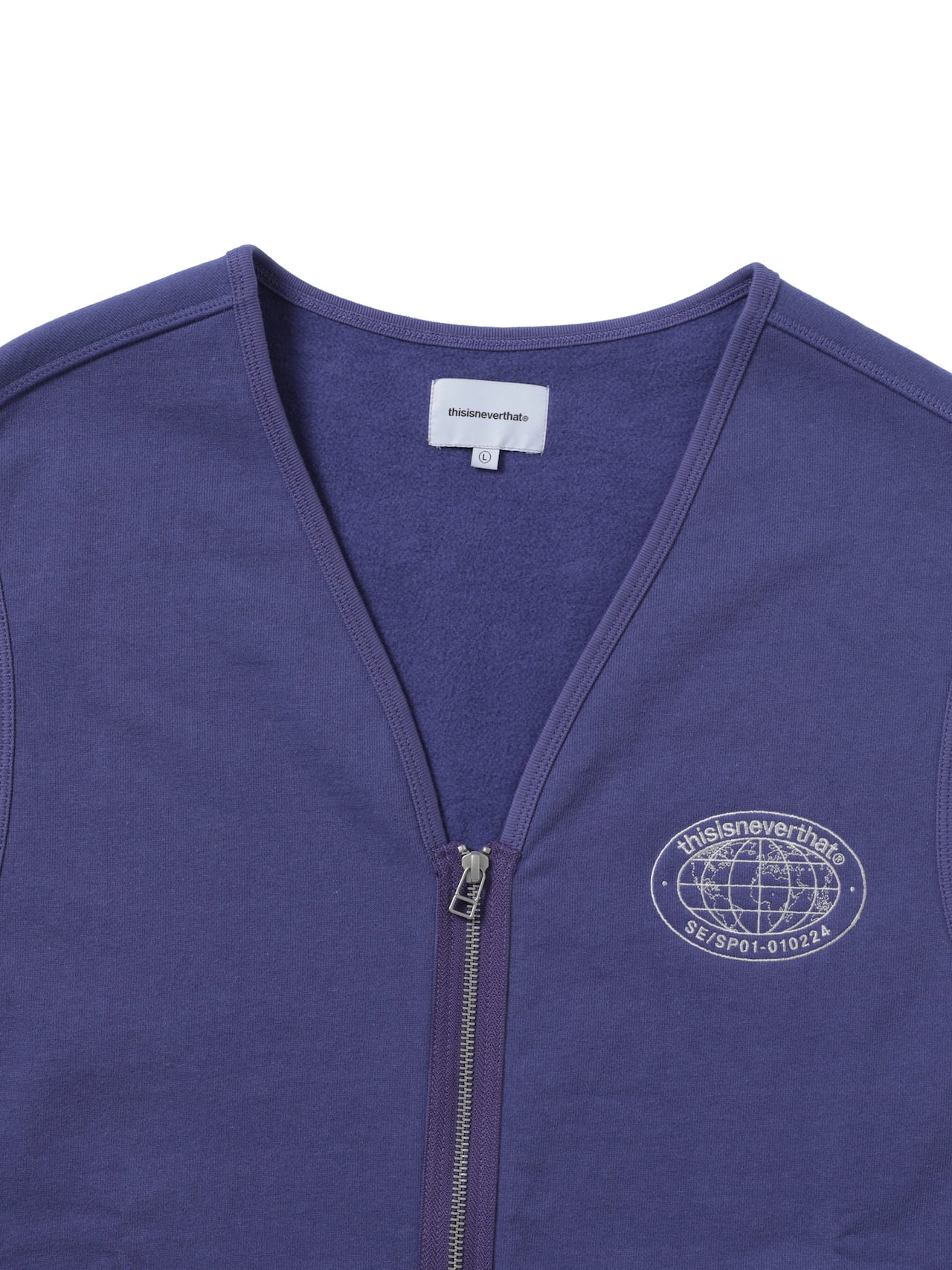 thisisneverthat - Zip Sweat Vest Purple (Blue) product image 2 | TRAB K-Fashion Australia