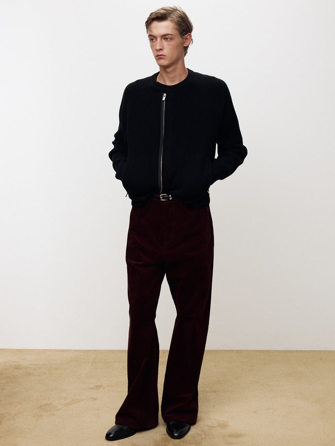 Tonywack - Italian Corduroy Loose Flared Pants (Burgundy) product image 4 | TRAB K-Fashion Australia