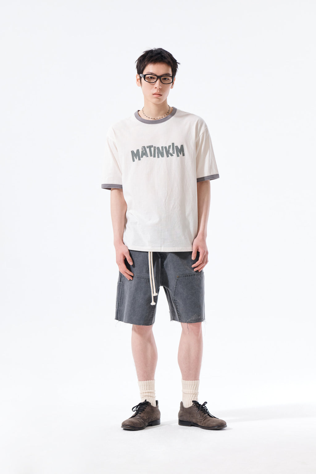 Matin Kim - Matin Logo Ringer Top (Cream) product image 9 | TRAB K-Fashion Australia