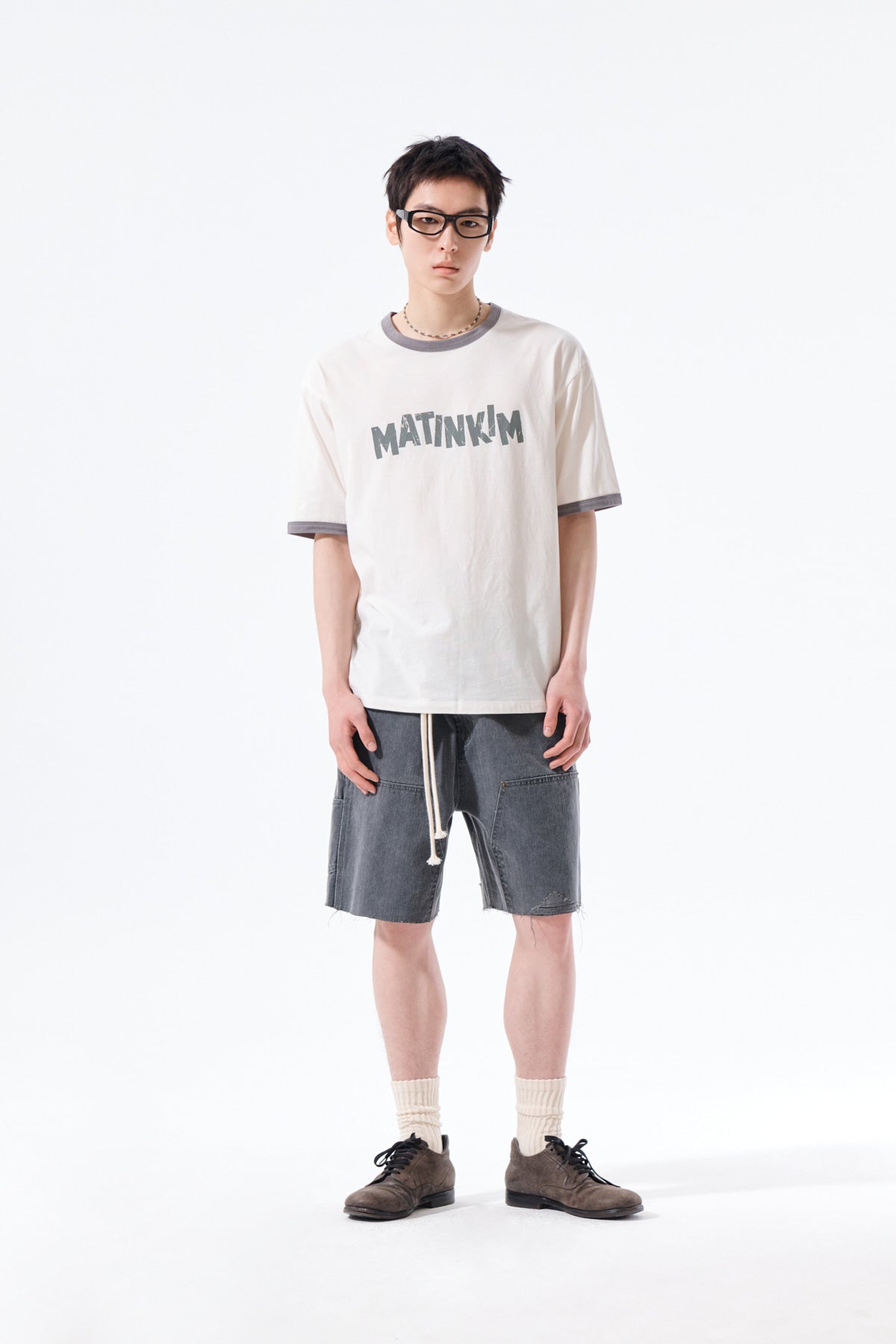 Matin Kim - Matin Logo Ringer Top (Cream) product image 9 | TRAB K-Fashion Australia