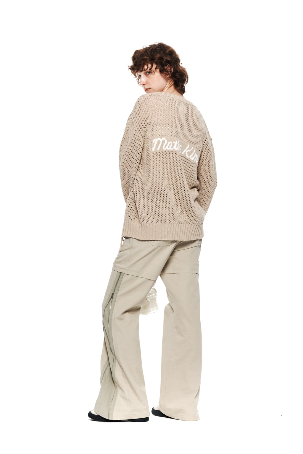 Matin Kim - Zipper Point Boots Cut Pants (Beige) product image 9 | TRAB K-Fashion Australia