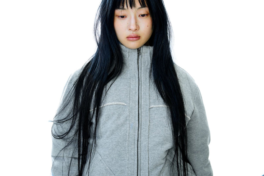 Coyseio - Cozy Sweat Down Jacket (Melange Grey) product image 4 | TRAB K-Fashion Australia
