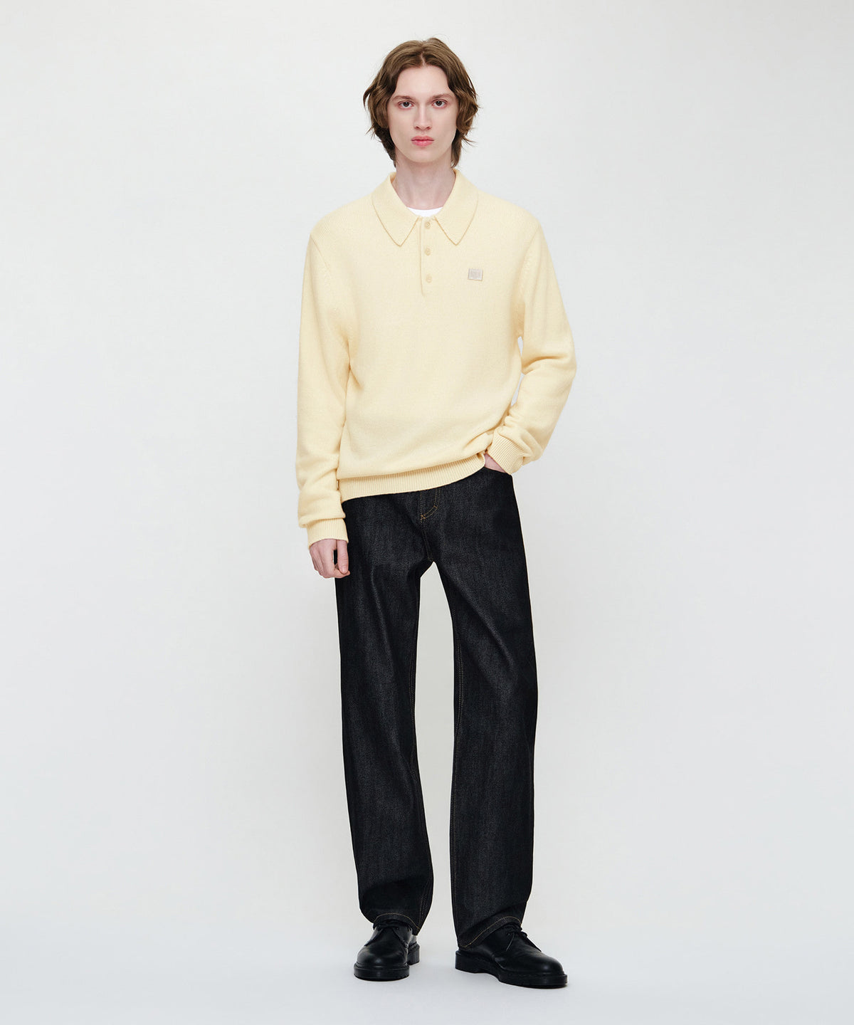 Marithe & Francois Girbaud - Small Classic Logo Collar Knit (Ivory) product image 4 | TRAB K-Fashion Australia