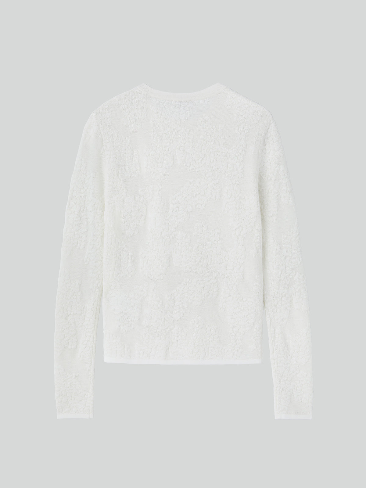 Recto - Lace Jacquard Long Sleeve Knit Top (Bean Ivory) product image 5 | TRAB K-Fashion Australia