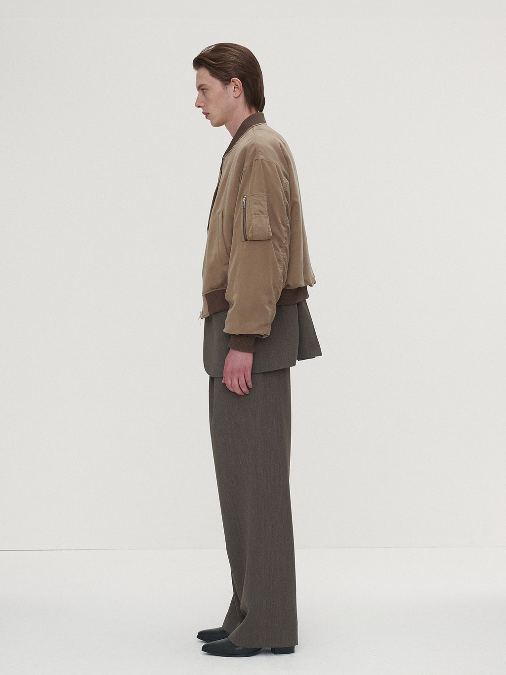 Tonywack - Rayon Twill Bomber Jacket (Sage) product image 3 | TRAB K-Fashion Australia