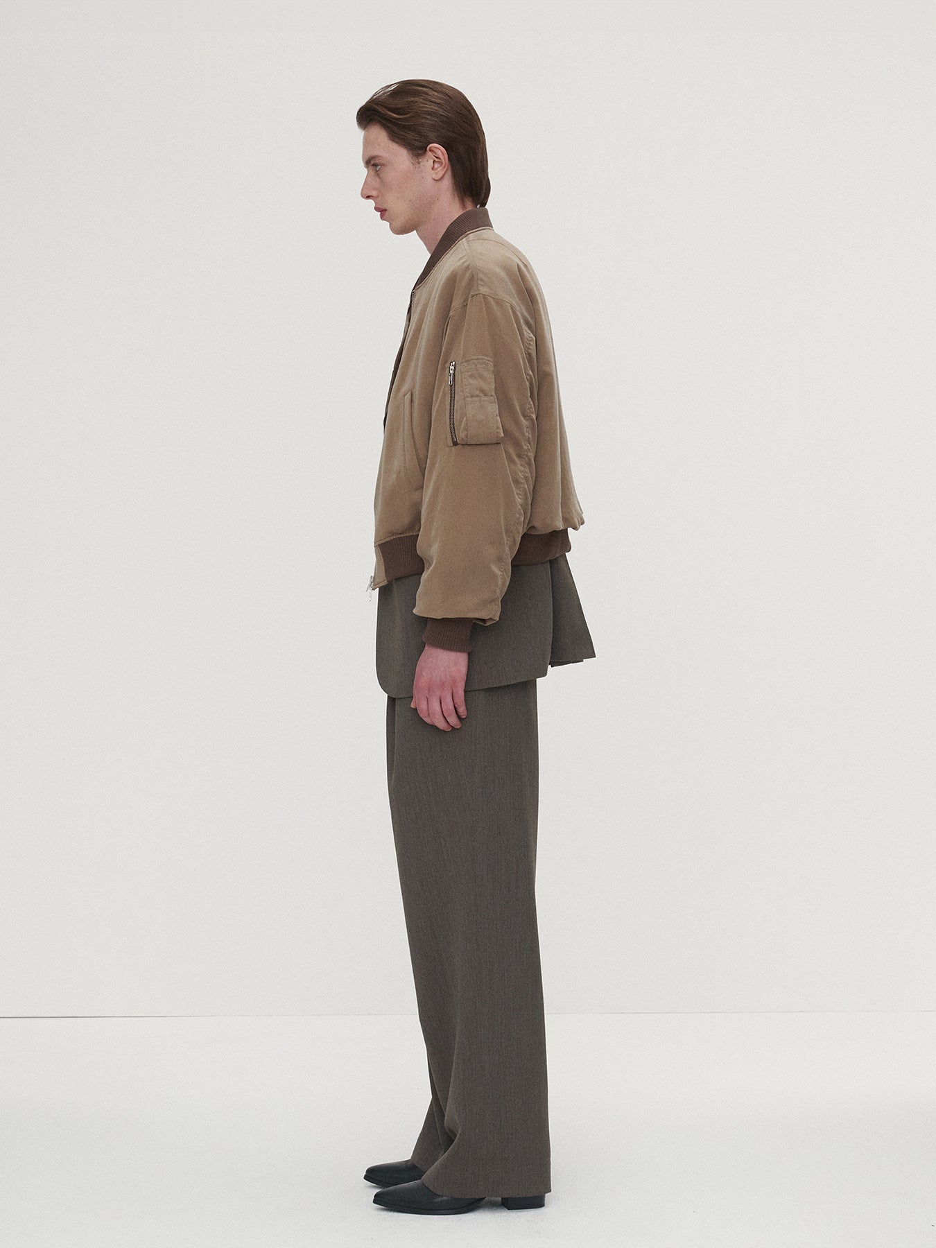 Tonywack - Rayon Twill Bomber Jacket (Sage) product image 3 | TRAB K-Fashion Australia
