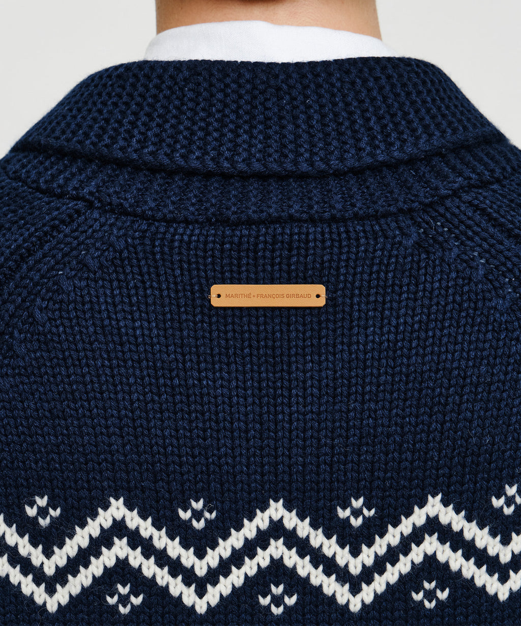 Marithe & Francois Girbaud - Nordic Cowichan Cardigan (Navy) product image 5 | TRAB K-Fashion Australia