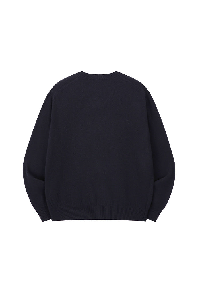 Art if acts - Cashmere V-Neck Knit (Dark Navy) product image 7 | TRAB K-Fashion Australia