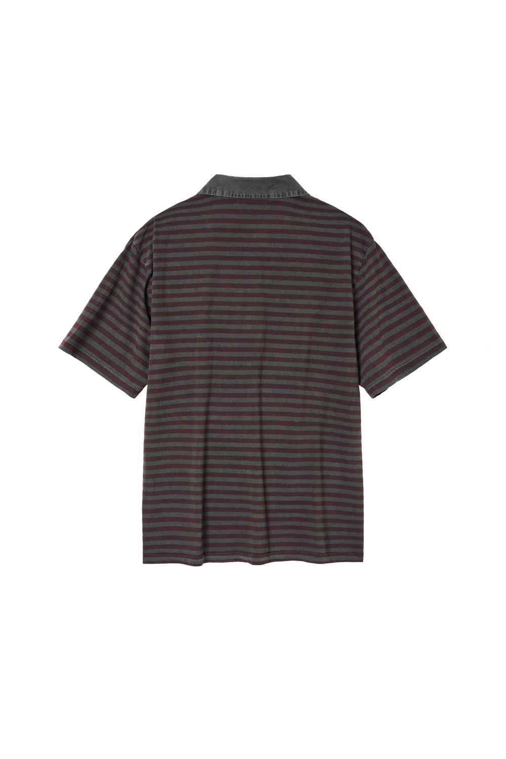 Hatchingroom - VTG Stripe Polo Tee (1/2 Burgundy) product image 2 | TRAB K-Fashion Australia