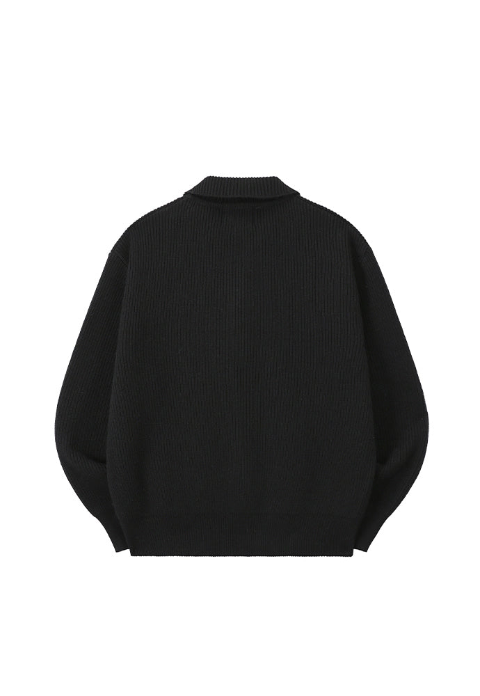 Art if acts - Half Zipup Turtle Neck Knit (Black) product image 8 | TRAB K-Fashion Australia