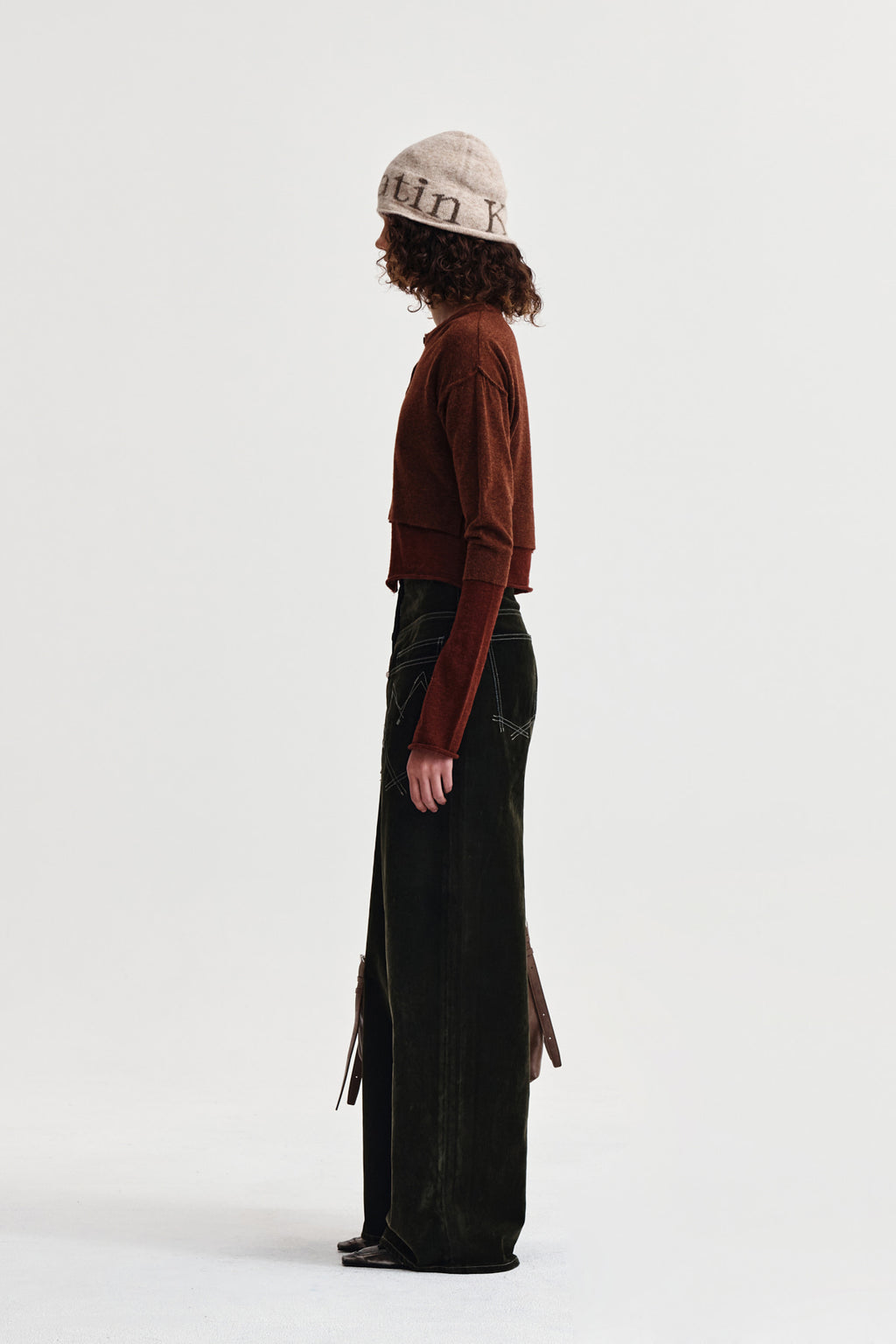 Matin Kim - Layered Texture Knit Cardigan (Brown) product image 6 | TRAB K-Fashion Australia