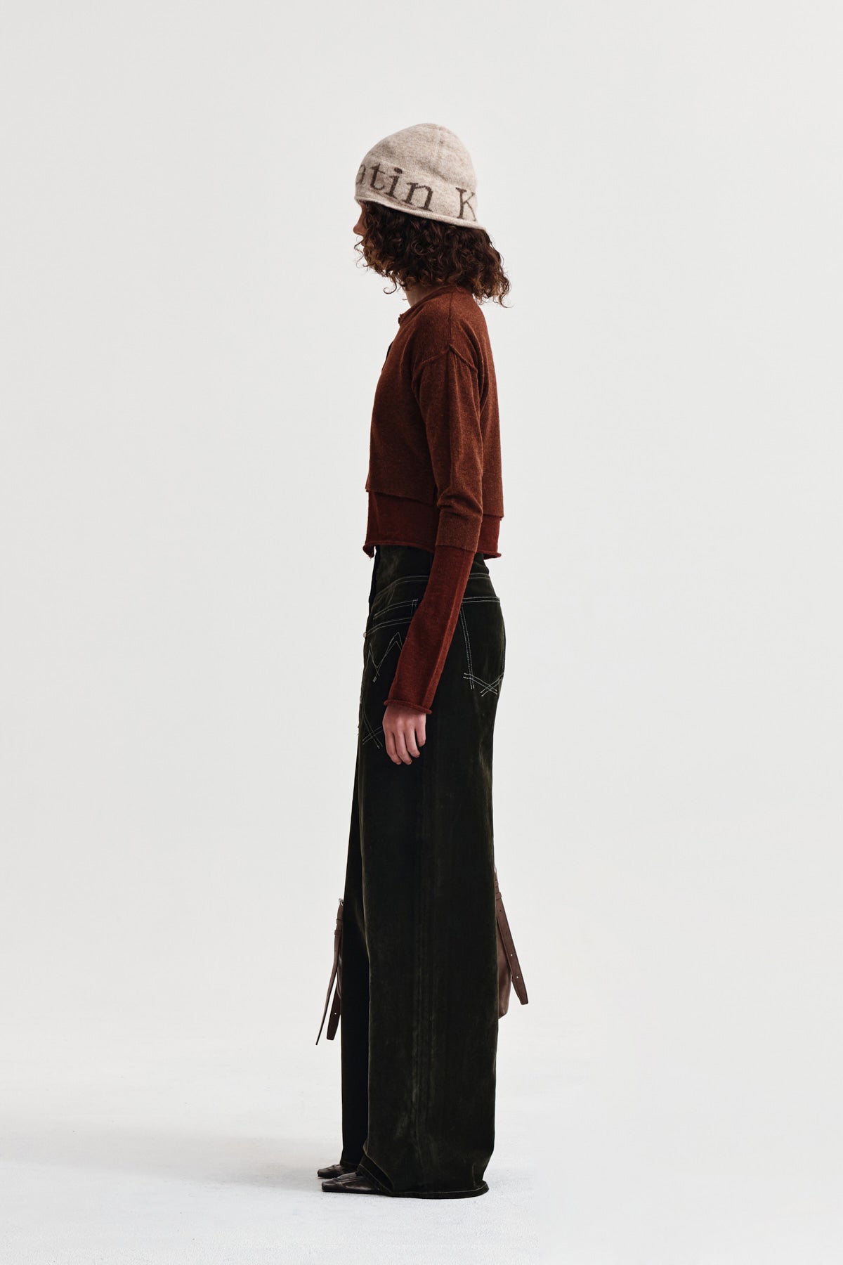 Matin Kim - Layered Texture Knit Cardigan (Brown) product image 6 | TRAB K-Fashion Australia