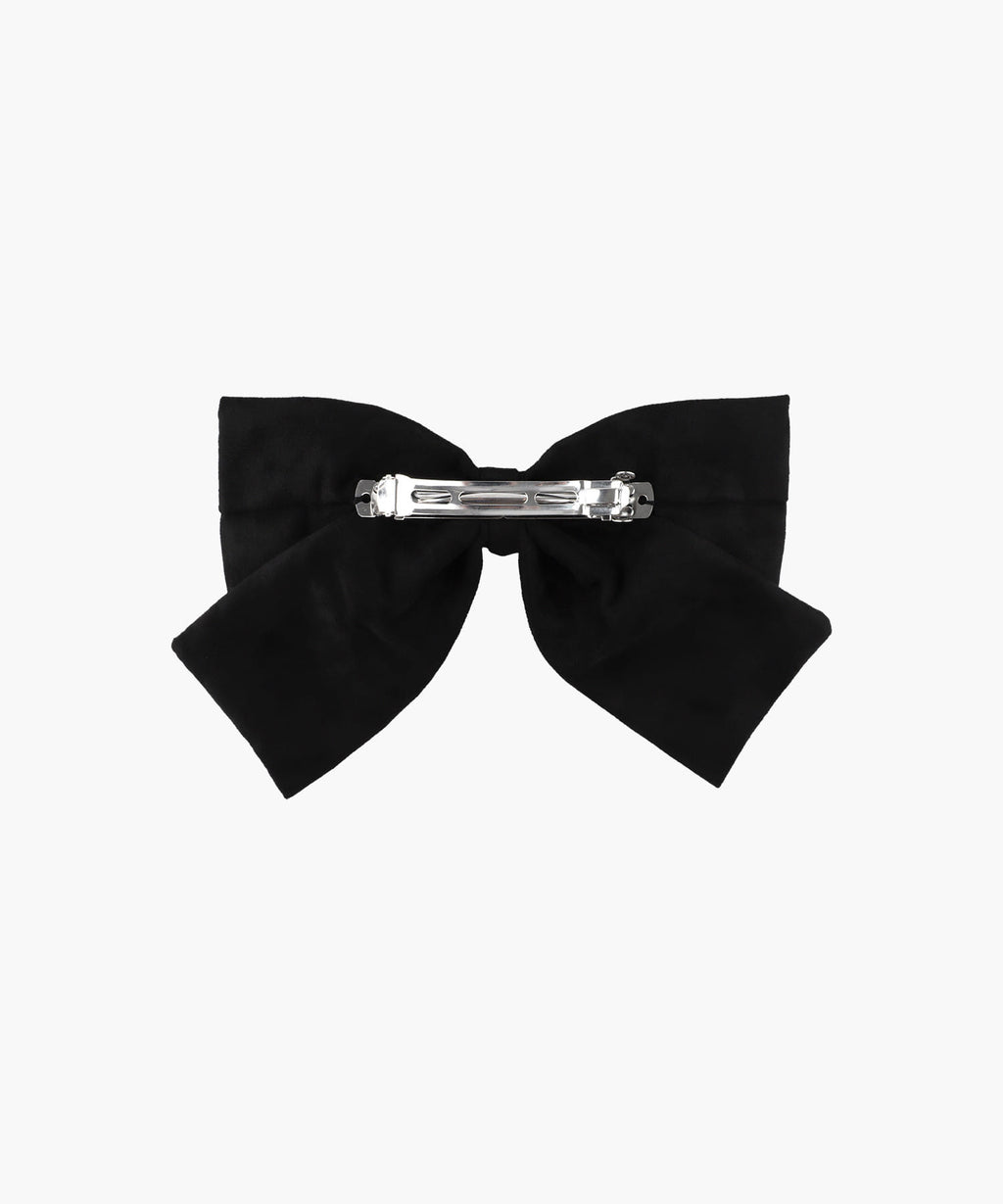 Marithe & Francois Girbaud - Big Ribbon Suede Hair Pin (Black) product image 2 | TRAB K-Fashion Australia
