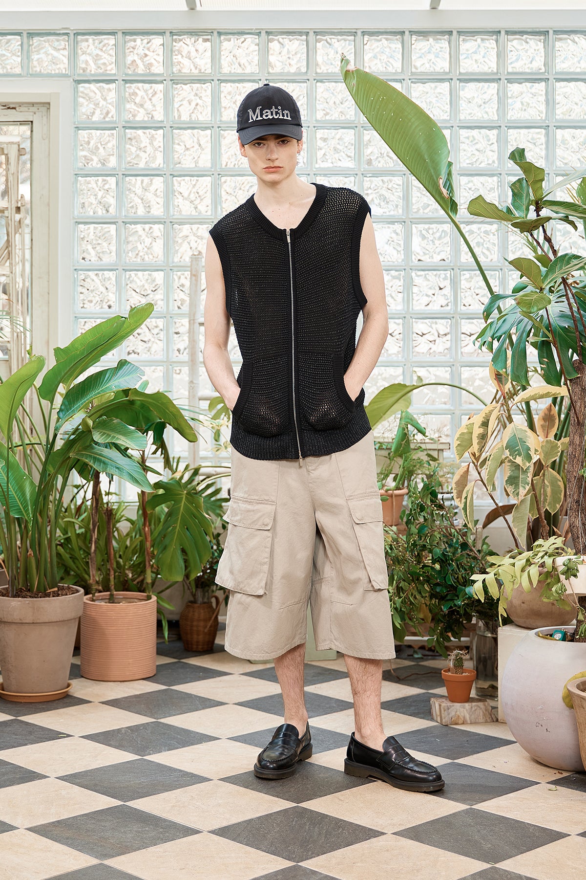 Matin Kim - Two Tone Mesh Knit Vest (Black) product image 9 | TRAB K-Fashion Australia