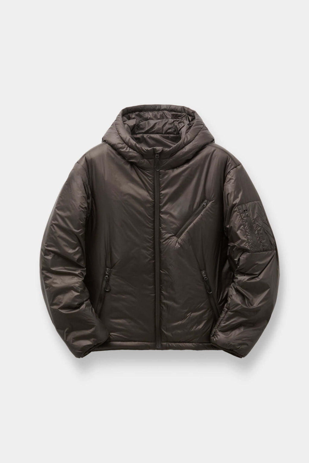 Coor - Light Weight Shell Padded Hoodie Jumper (Dark Brown) product image 1 | TRAB K-Fashion Australia