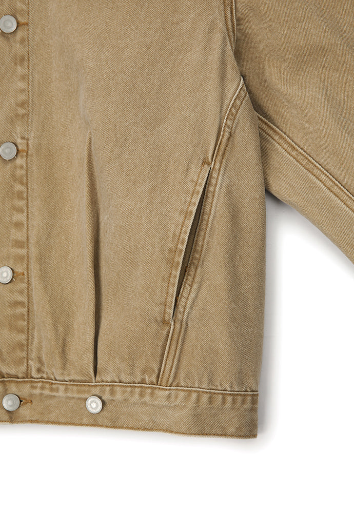 Tonywack - Constructed Pleats Denim Jacket (Faded Beige) product image 11 | TRAB K-Fashion Australia