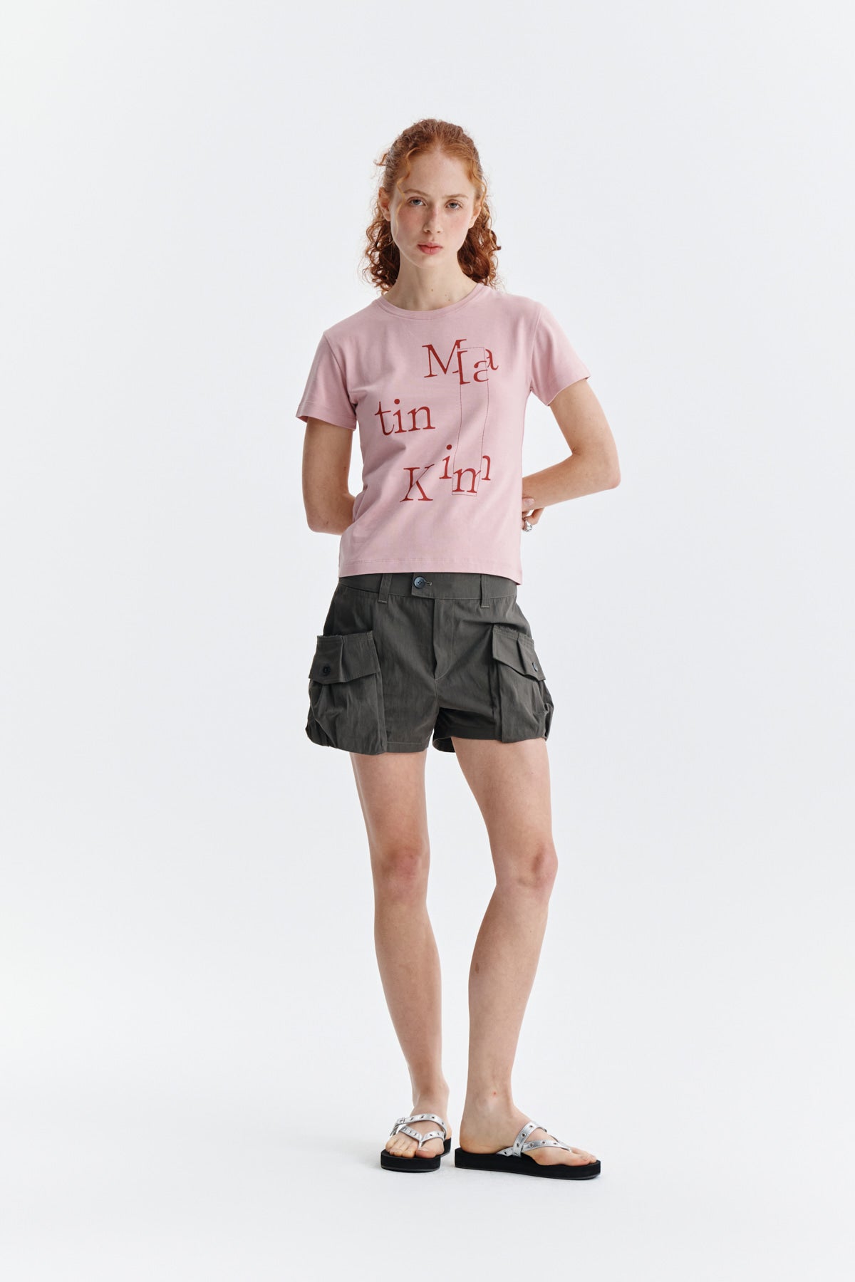 Matin Kim - Patchwork Graphic Printing Logo Top (Pink) product image 9 | TRAB K-Fashion Australia
