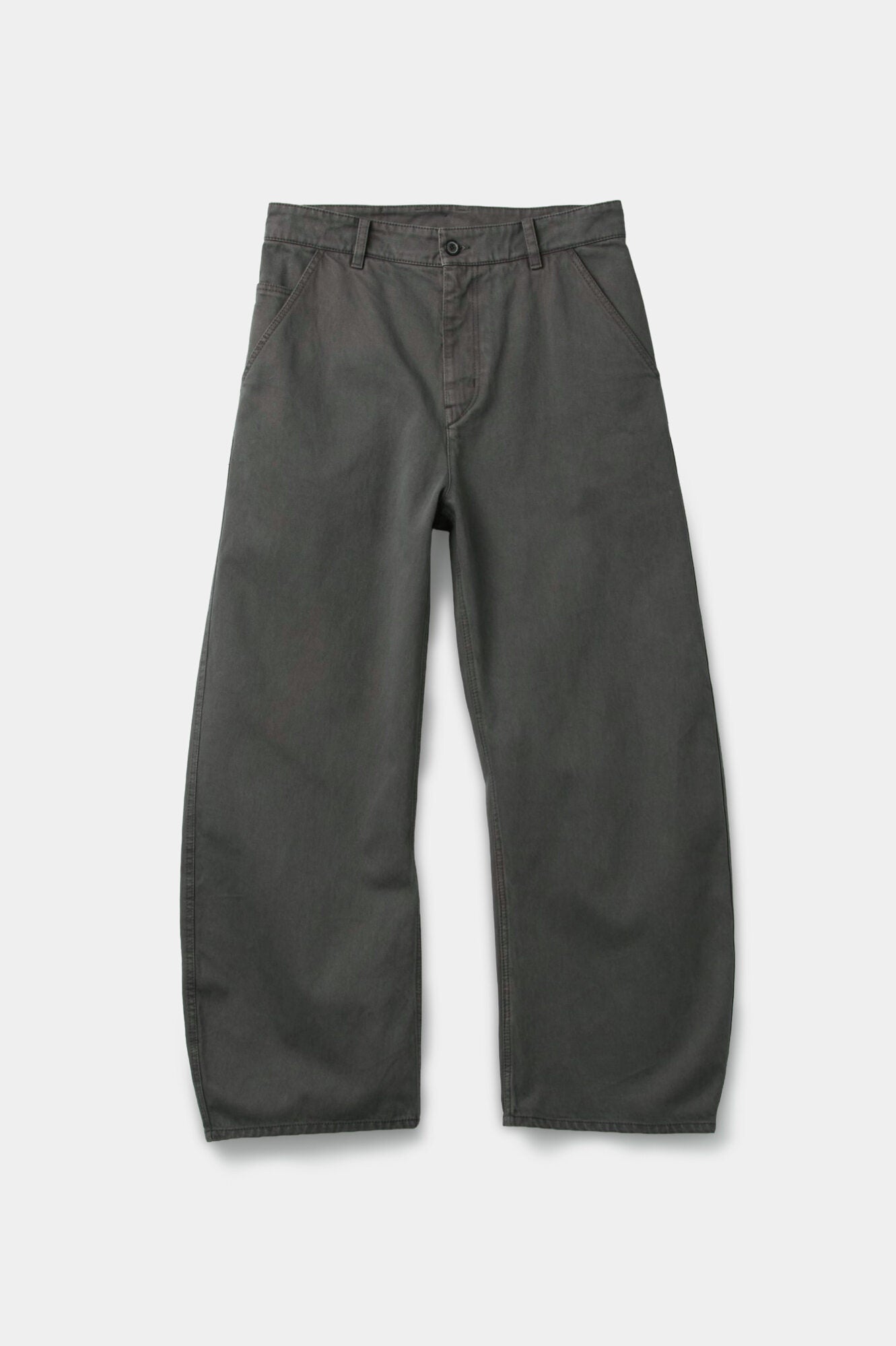 Coor - Moleskin High Waist Curve Pants (Washed Charcoal) product image 1 | TRAB K-Fashion Australia