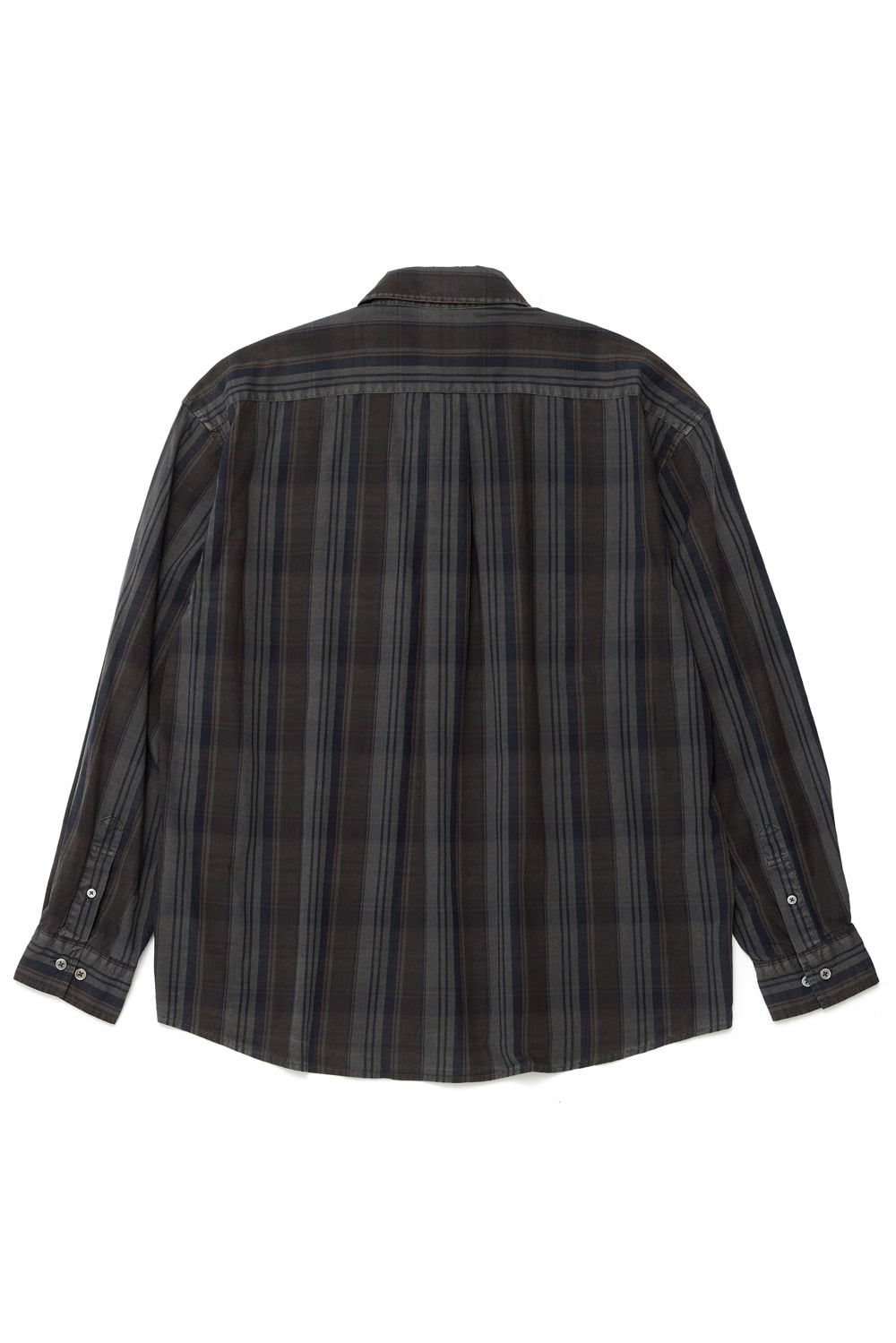 Hatchingroom - Classic Shirt Multi Stripe Dyed (Charcoal) product image 2 | TRAB K-Fashion Australia