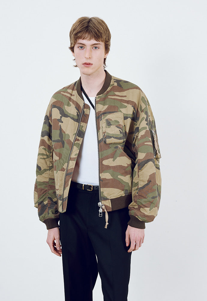 Tonywack - Camouflage Nylon Bomber (Beige/Green) product image 4 | TRAB K-Fashion Australia