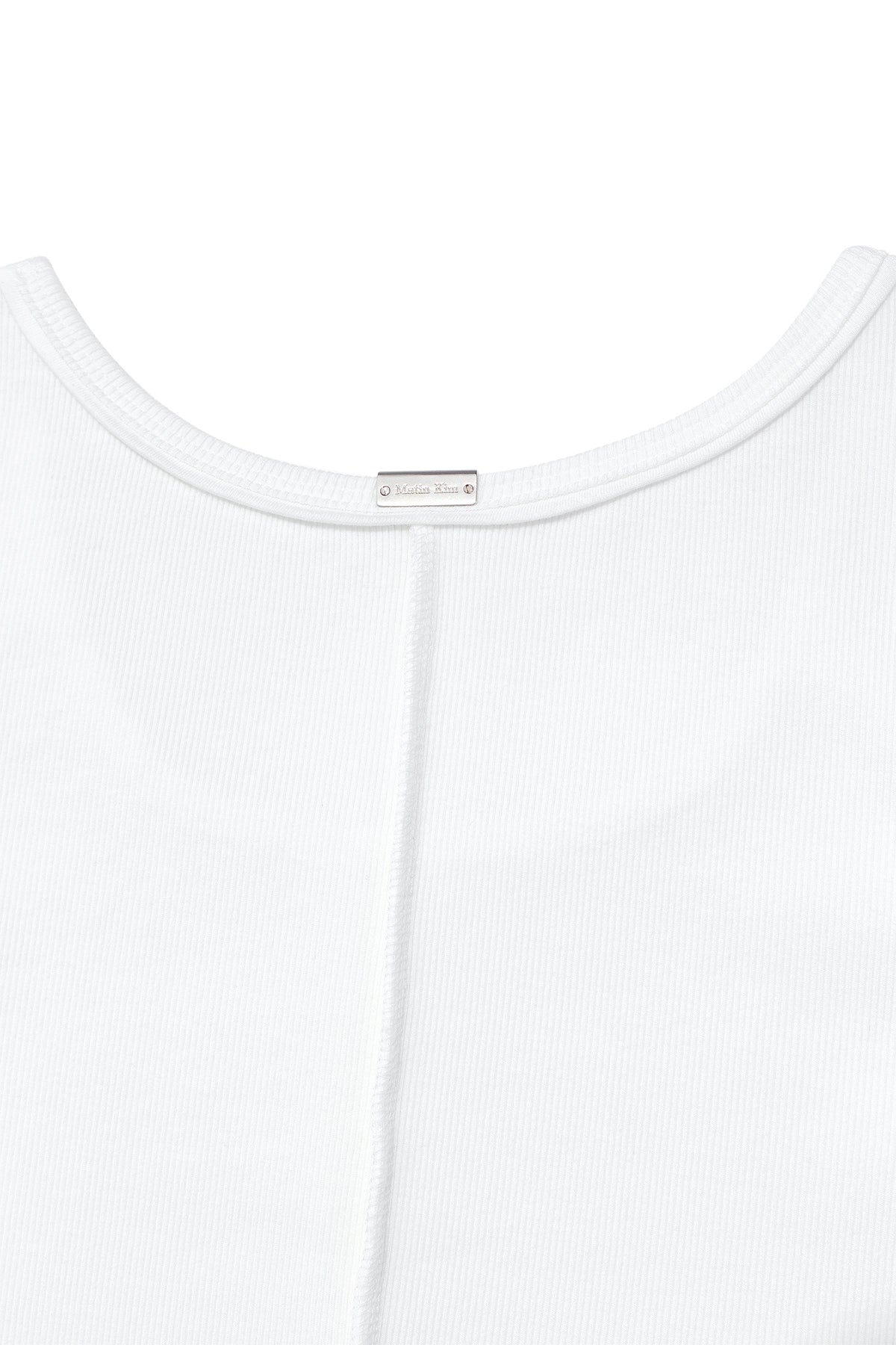 Matin Kim - Small Logo Pintuck Sleeveless Top (White) product image 5 | TRAB K-Fashion Australia