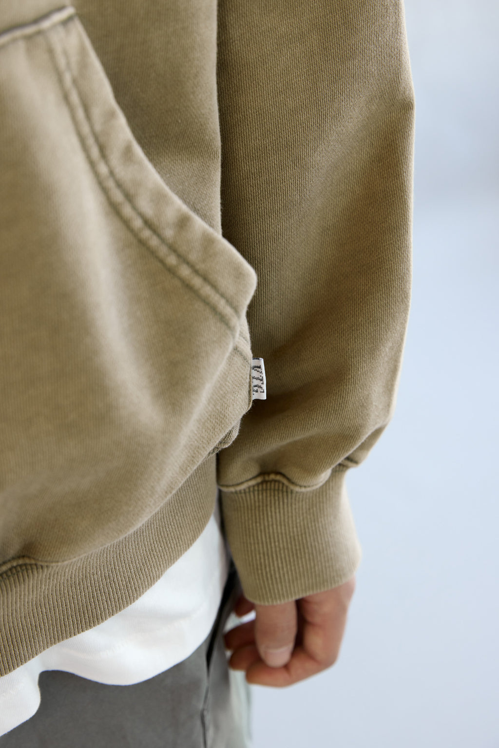 Hatchingroom - Layering Hoodie Washed (Olive) product image 8 | TRAB K-Fashion Australia