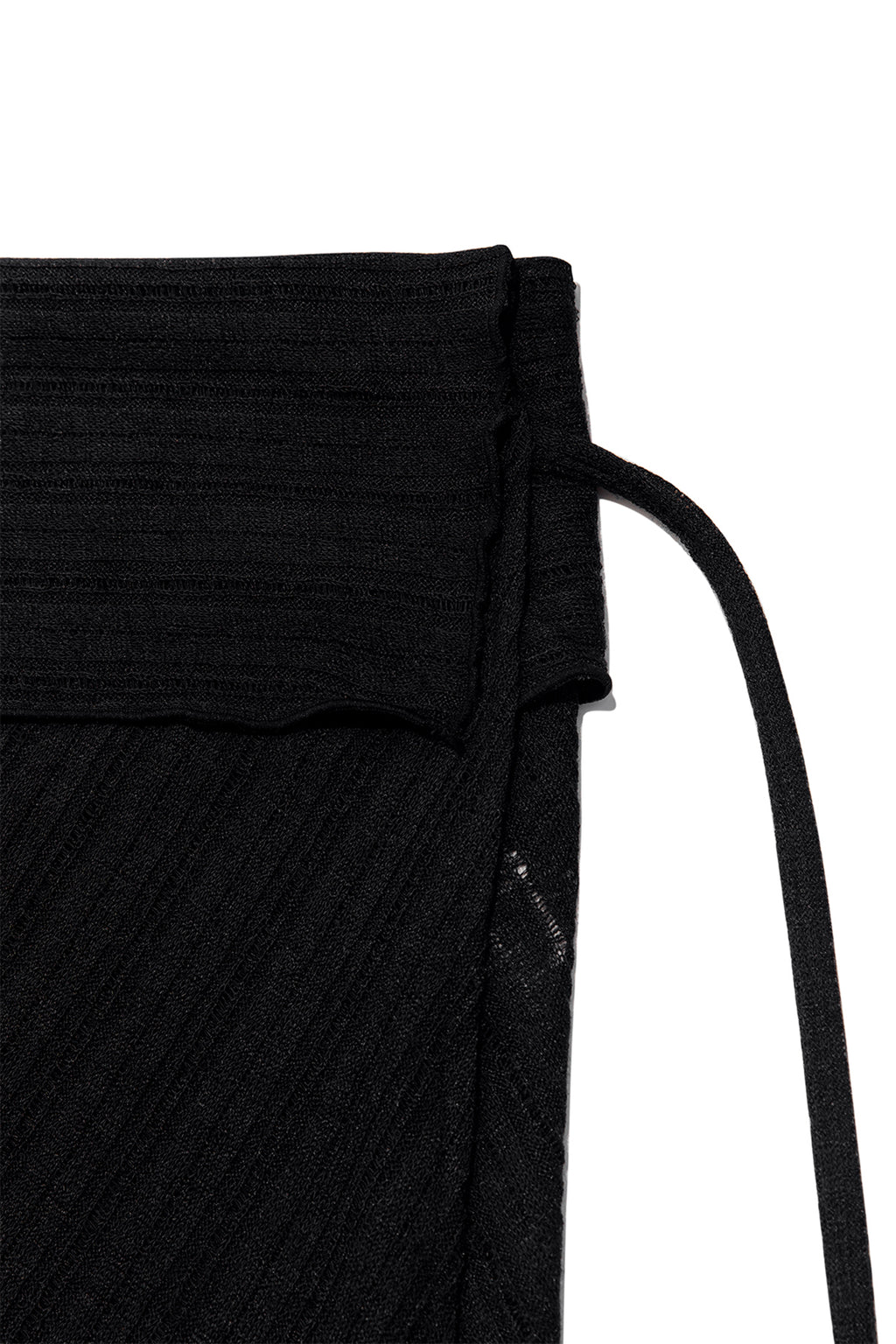 Matin Kim - Foldover Layered Maxi Wrap Skirt (Black) product image 4 | TRAB K-Fashion Australia