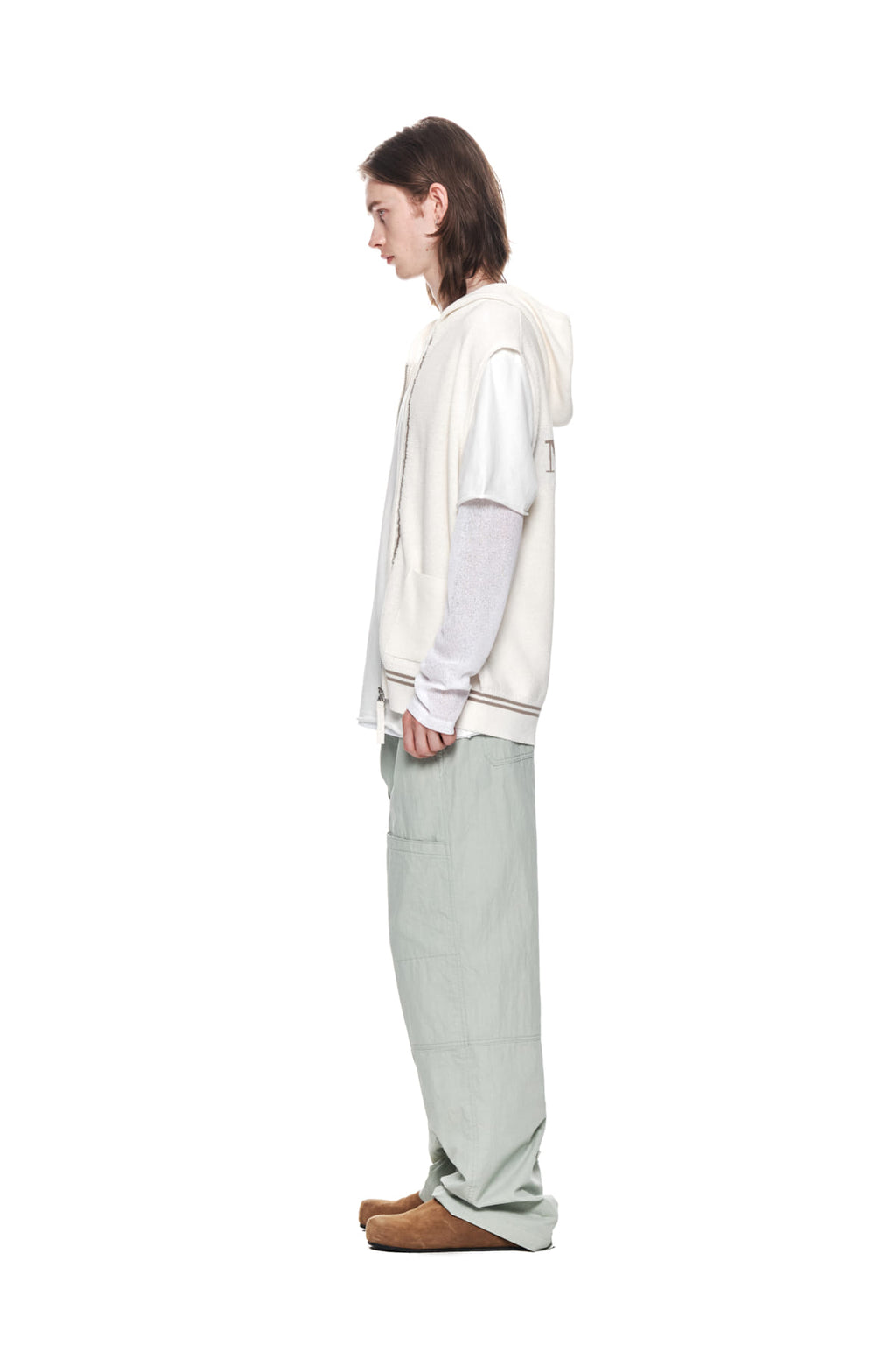 Matin Kim - Button Roll Up Double Knee Pants (Mint) product image 6 | TRAB K-Fashion Australia