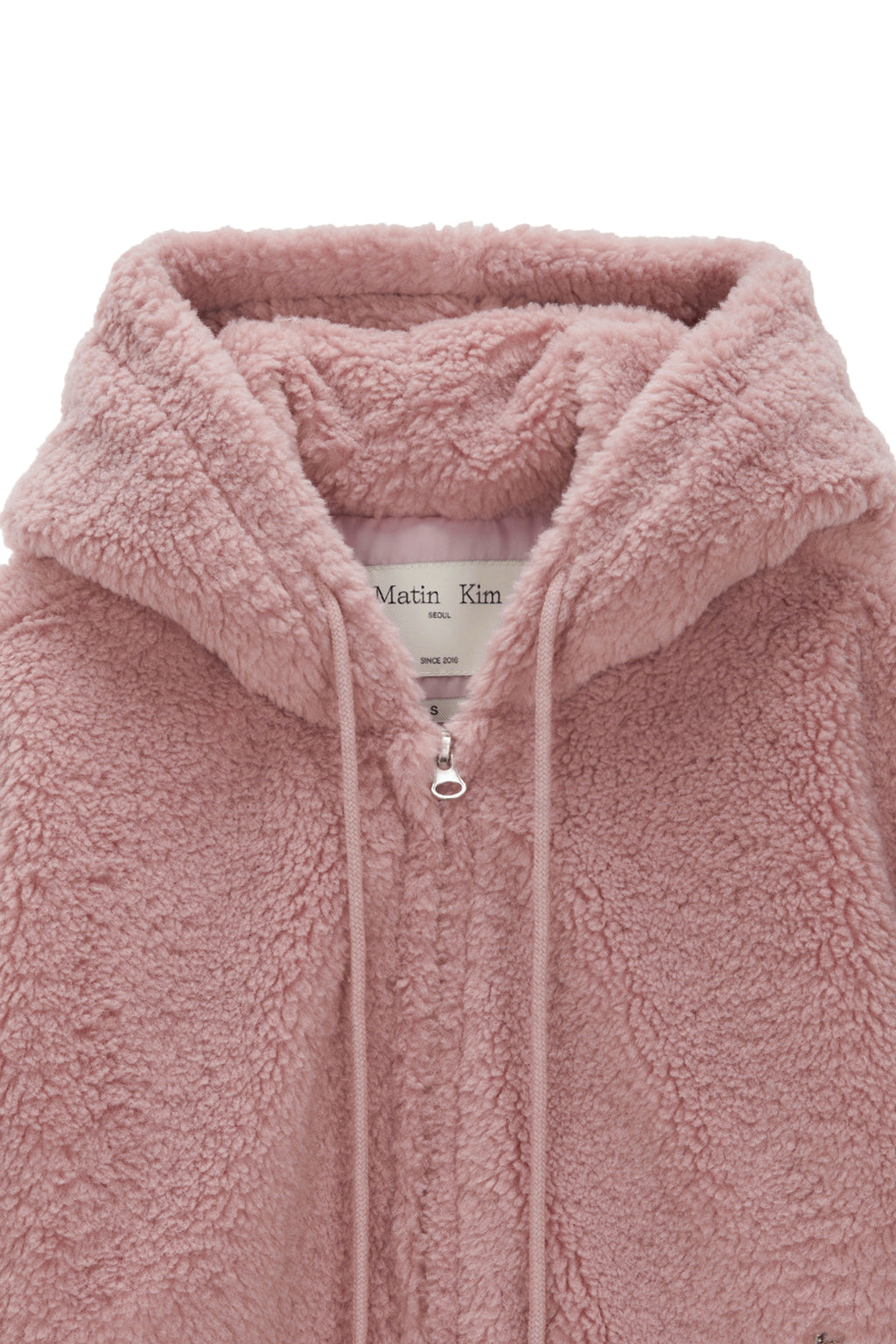 Matin Kim - Logo Point Fleece Hoody Jumper (Pink) product image 3 | TRAB K-Fashion Australia